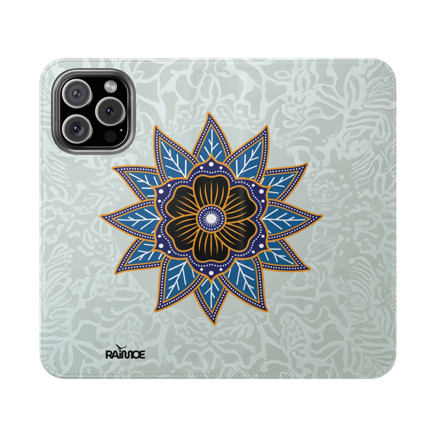 Blue Bloom - Funda con tapa para iPhone