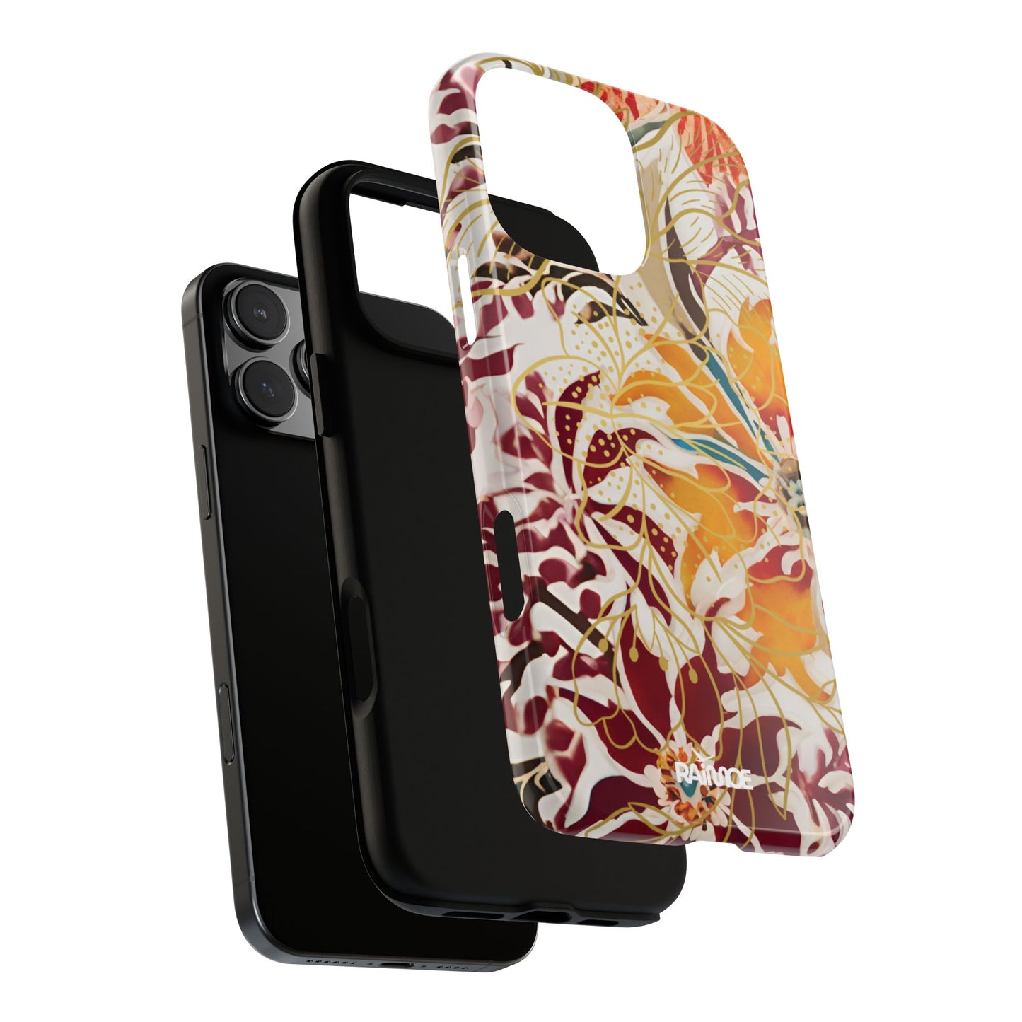 Auburn Floral - Funda resistente para iPhone (brillante)