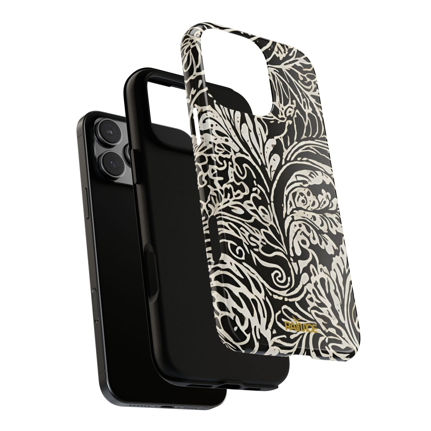 Funda resistente para iPhone (brillante) con diseño de hoja de arce