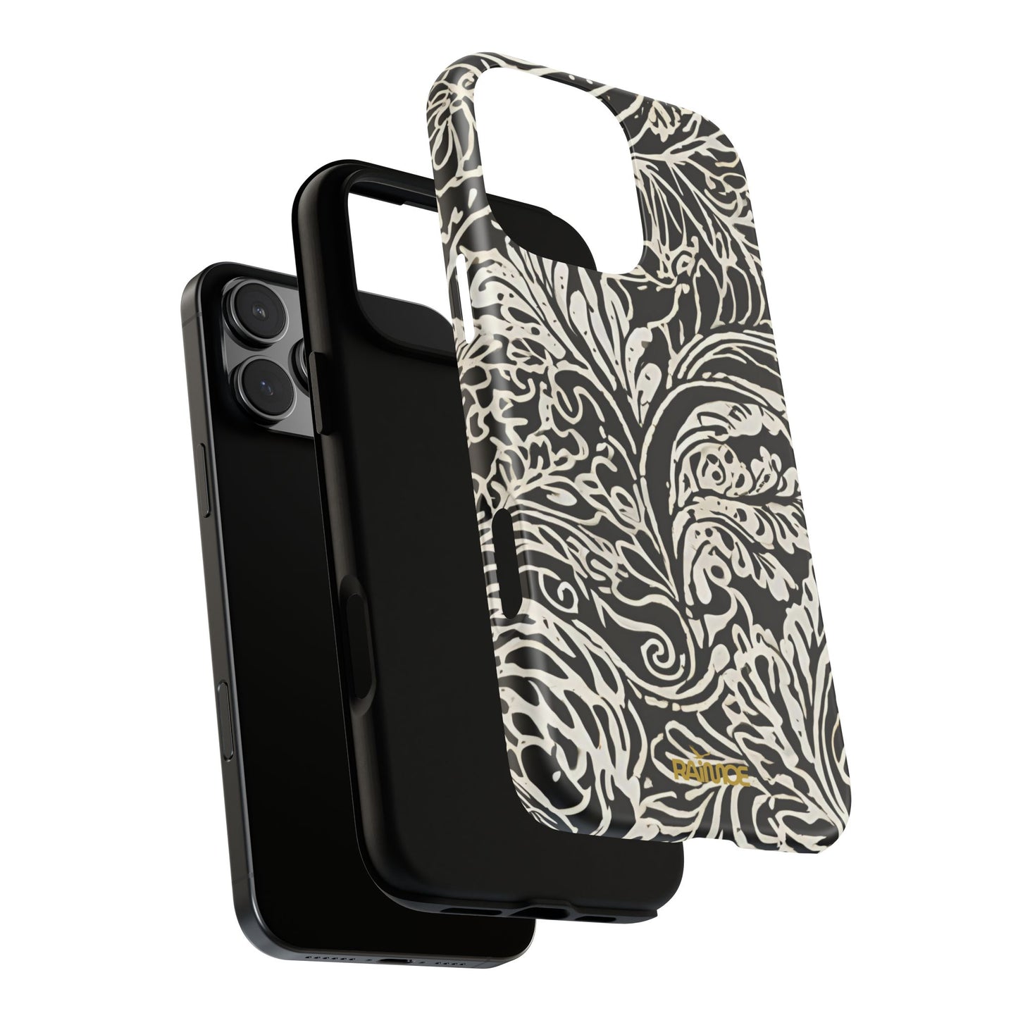 Funda resistente para iPhone (mate) con diseño de hoja de trazo