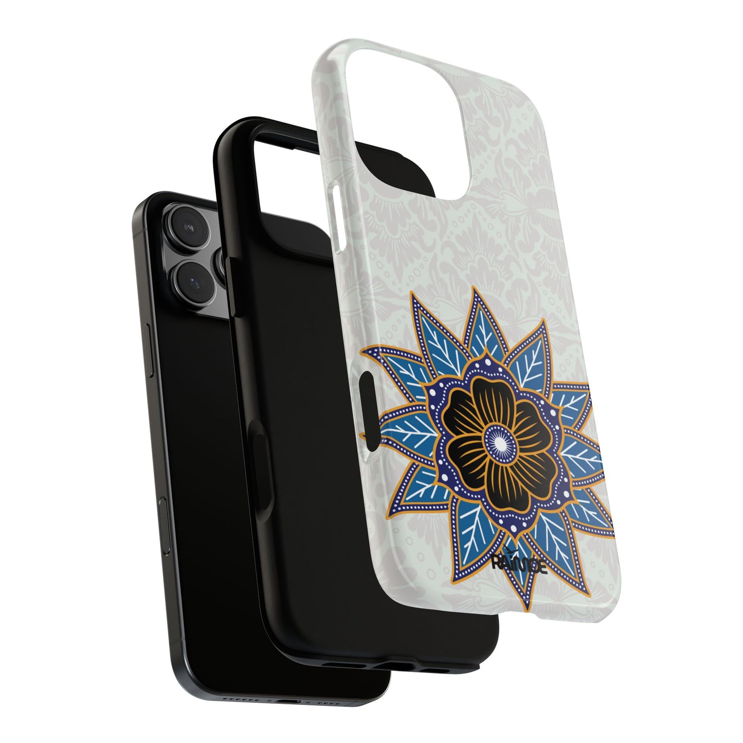 Funda resistente para iPhone (brillante) Blue Bloom