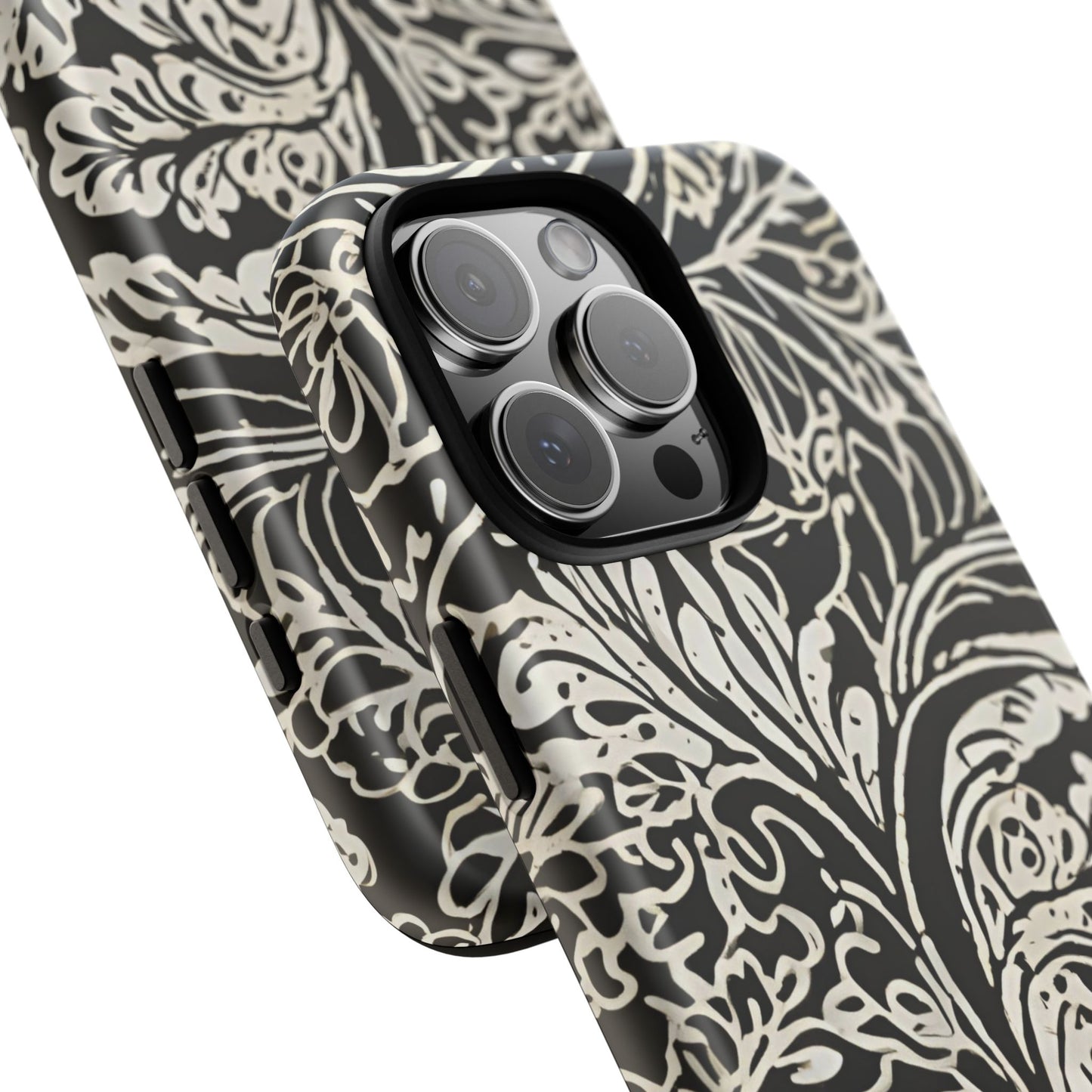 Funda resistente para iPhone (mate) con diseño de hoja de trazo