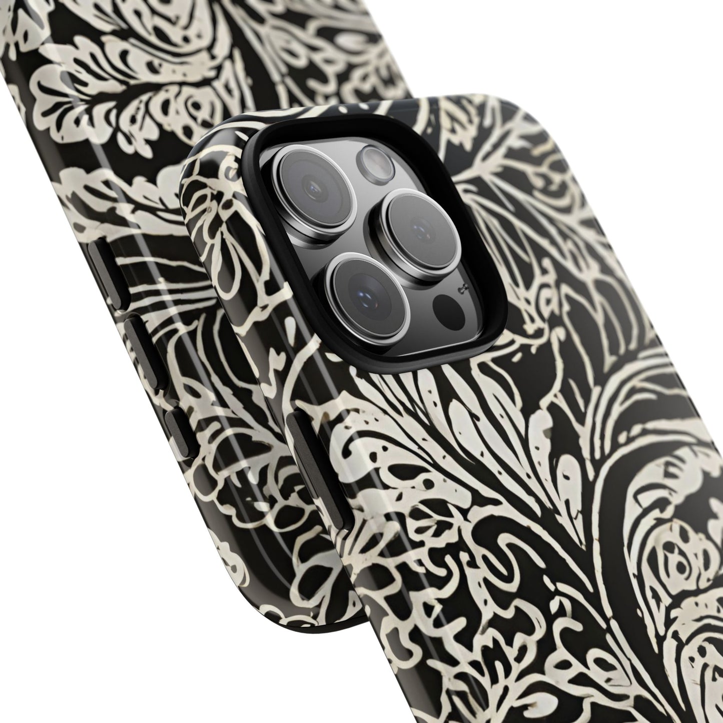 Funda resistente para iPhone (brillante) con diseño de hoja de arce