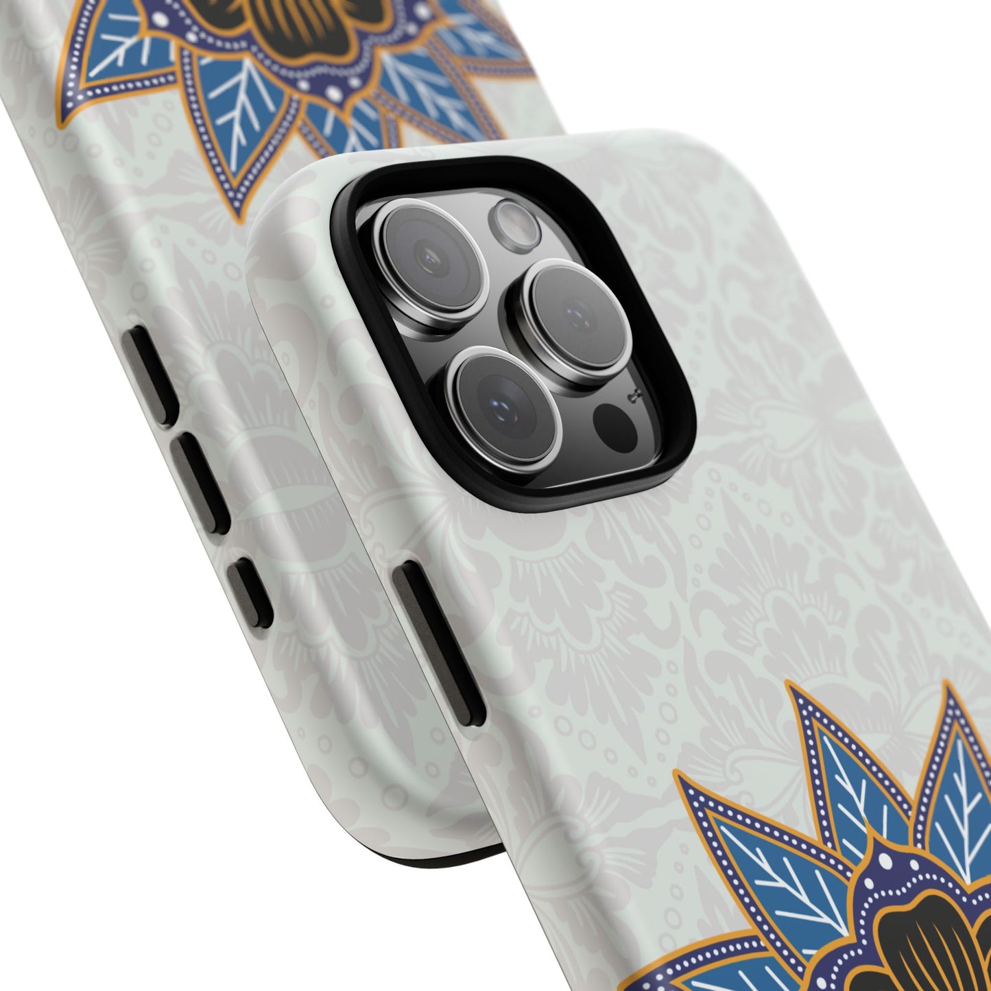 Blue Bloom - Funda resistente para iPhone (mate)