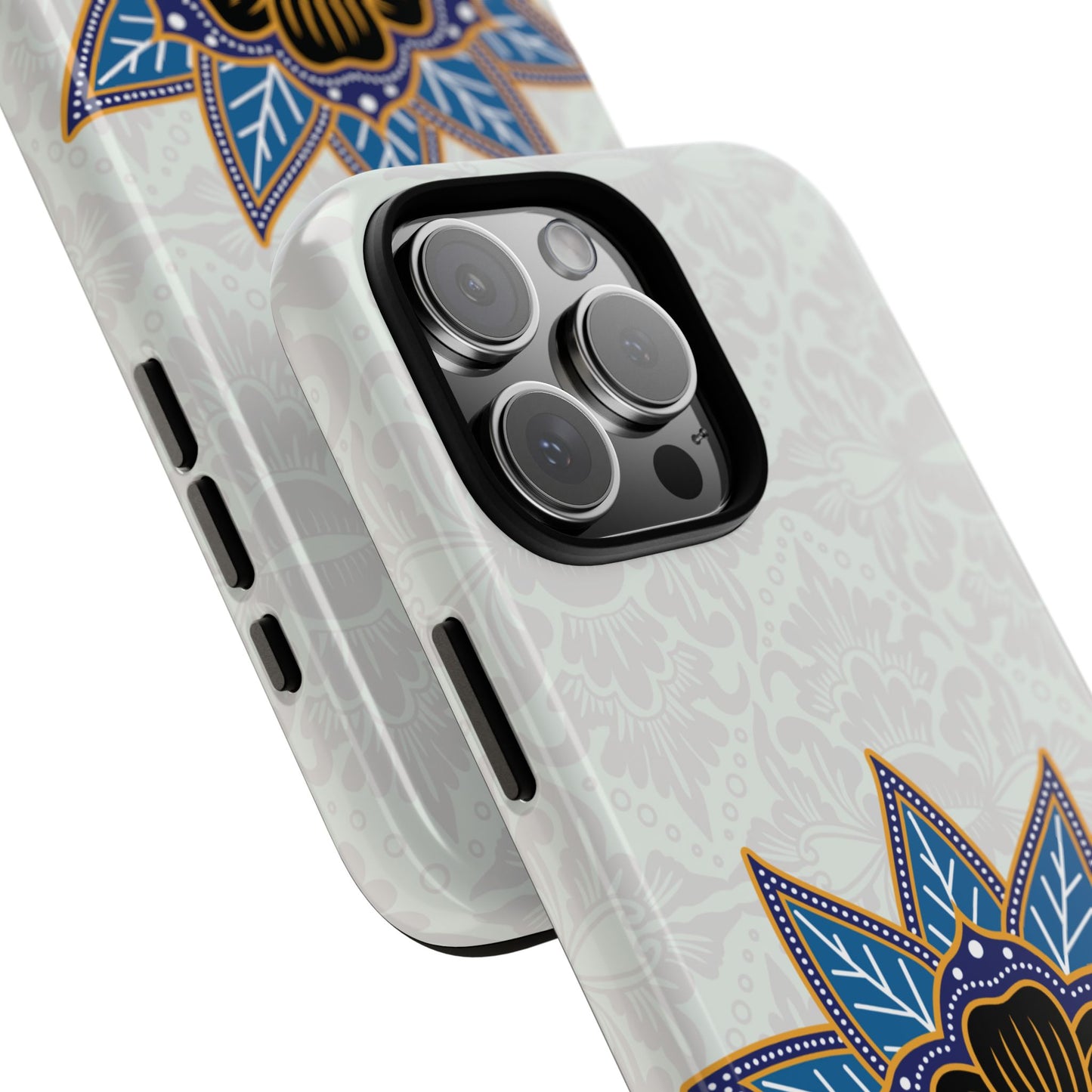Funda resistente para iPhone (brillante) Blue Bloom