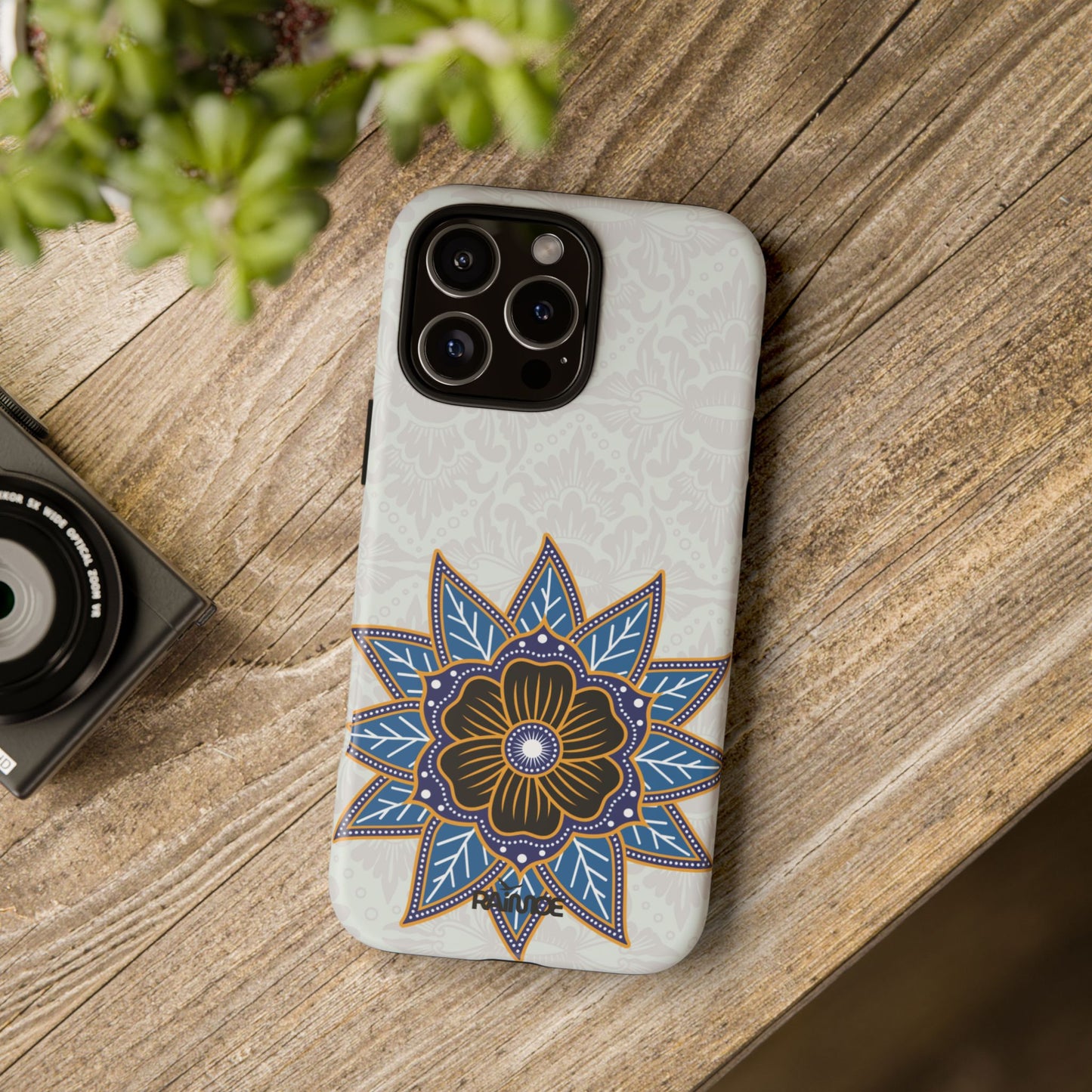 Blue Bloom - Funda resistente para iPhone (mate)