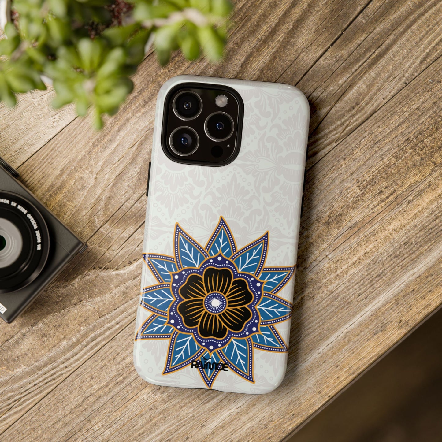 Funda resistente para iPhone (brillante) Blue Bloom