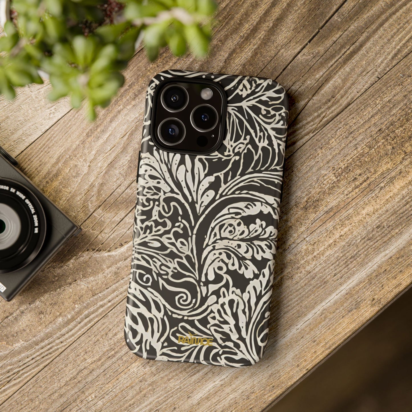 Funda resistente para iPhone (mate) con diseño de hoja de trazo