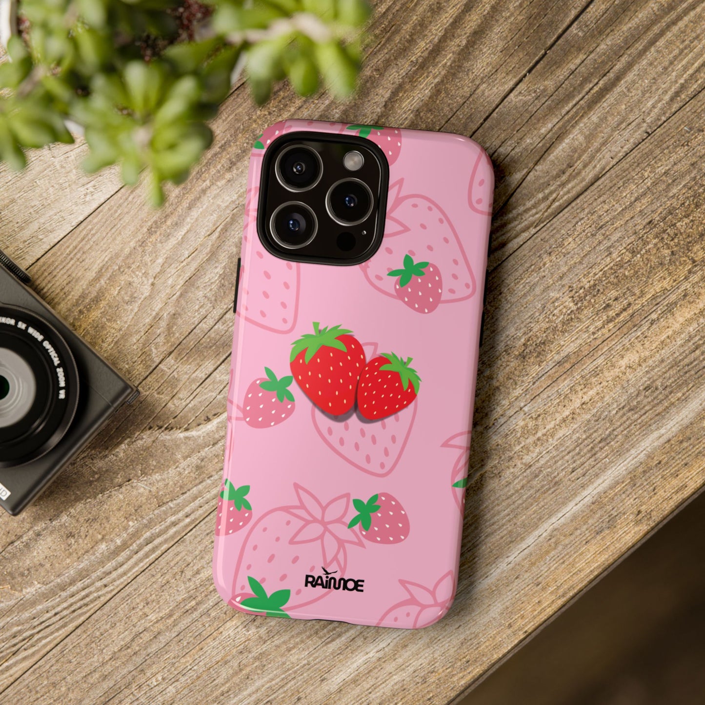 Fresa Jugosa - Funda Resistente para iPhone (Brillante)