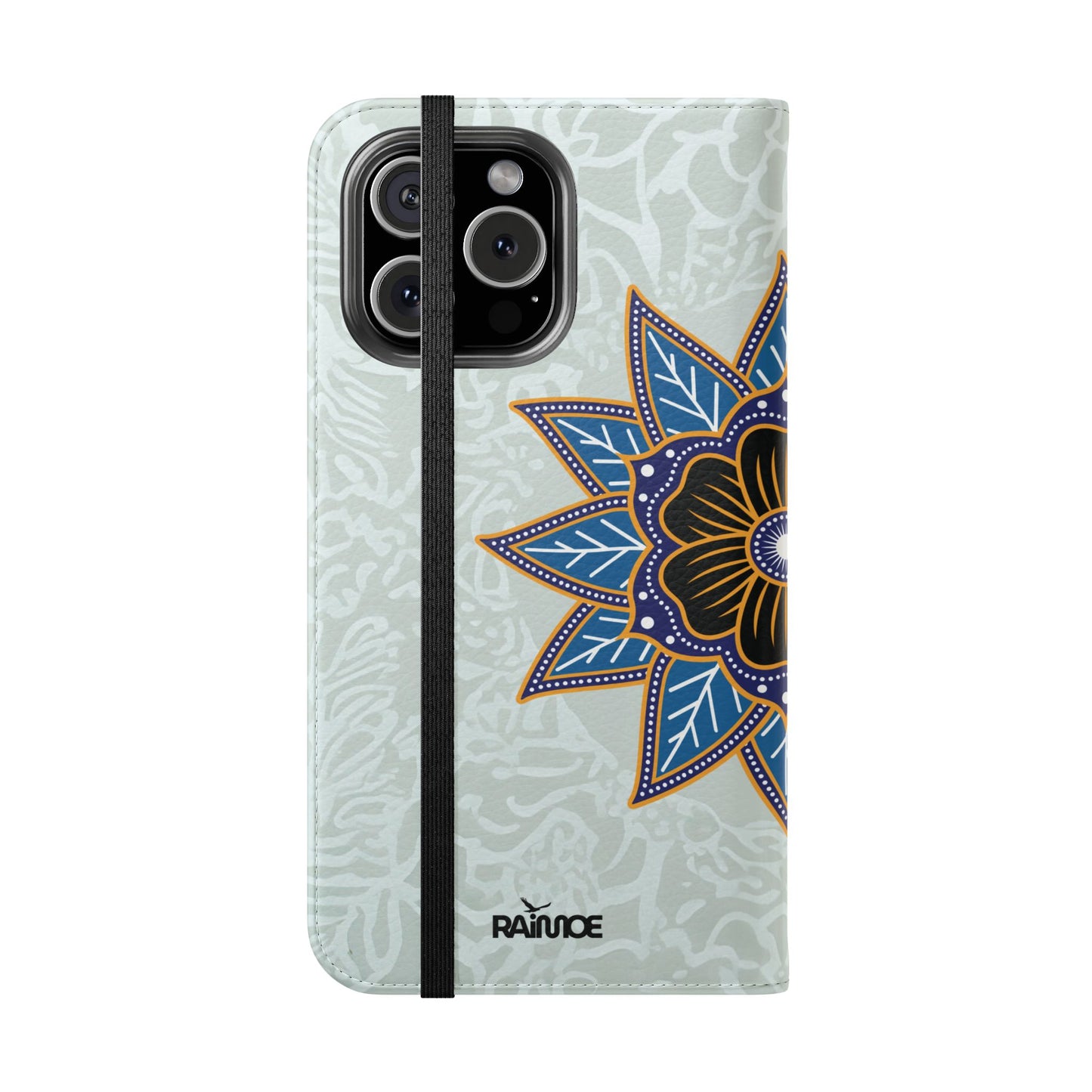 Blue Bloom - Funda con tapa para iPhone