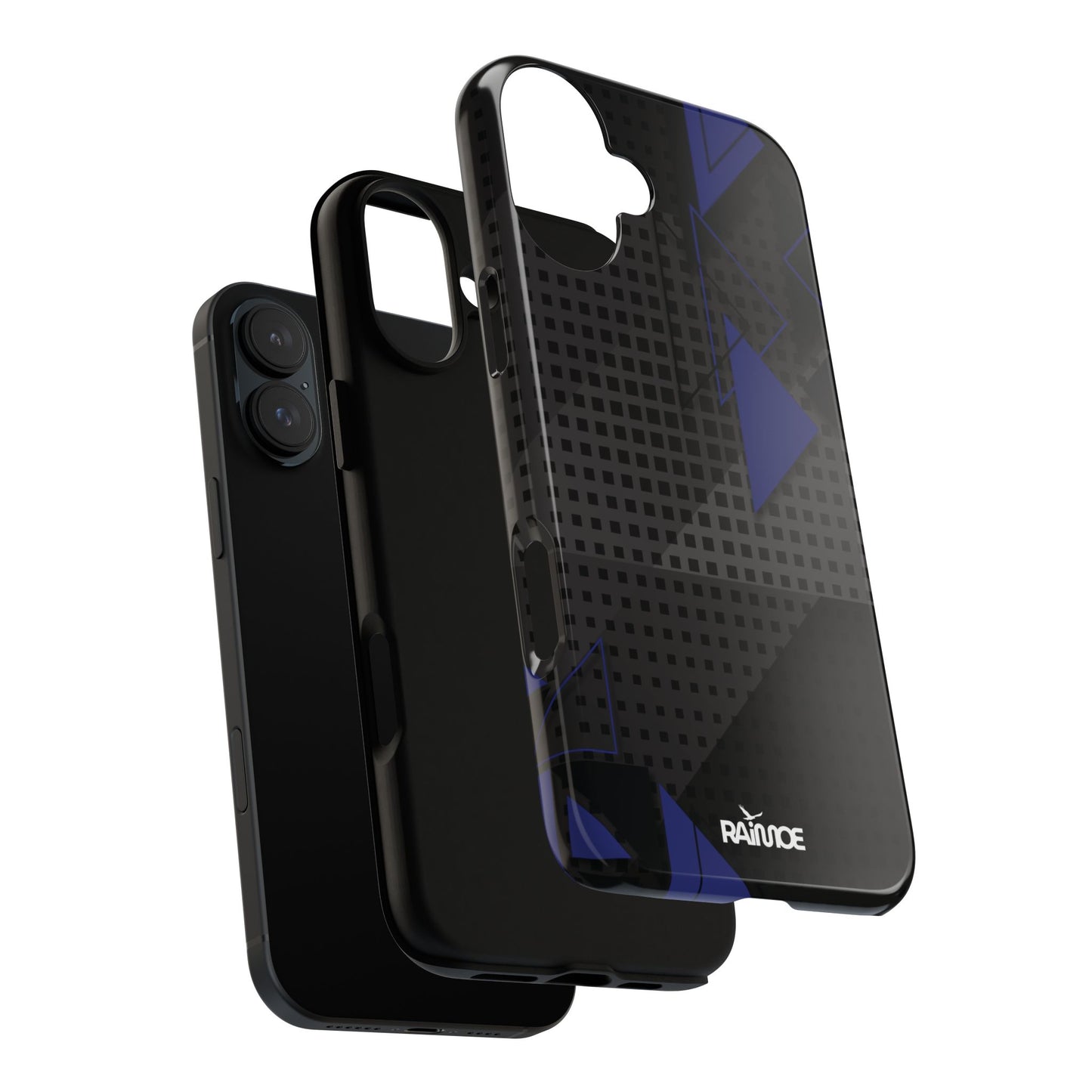 Funda resistente para iPhone (brillante) con diseño de triángulos
