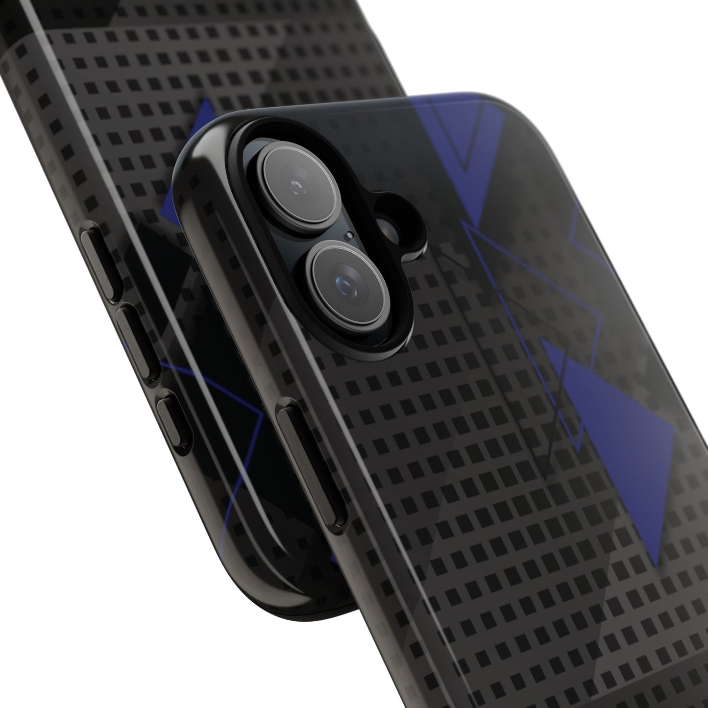 Funda resistente para iPhone (brillante) con diseño de triángulos