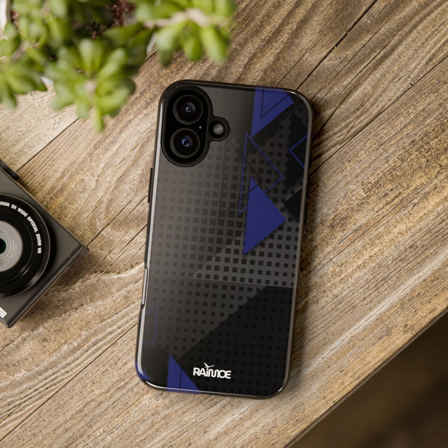 Funda resistente para iPhone (brillante) con diseño de triángulos