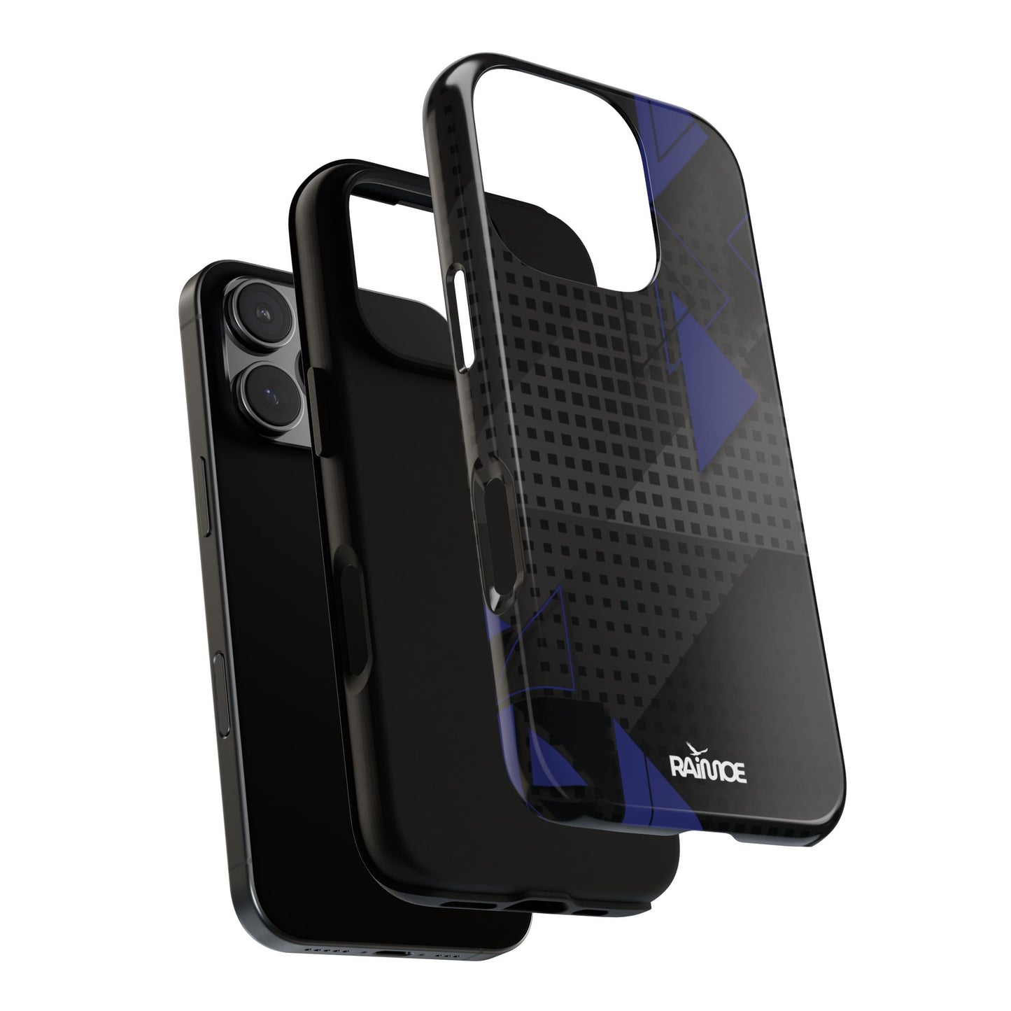 Funda resistente para iPhone (brillante) con diseño de triángulos