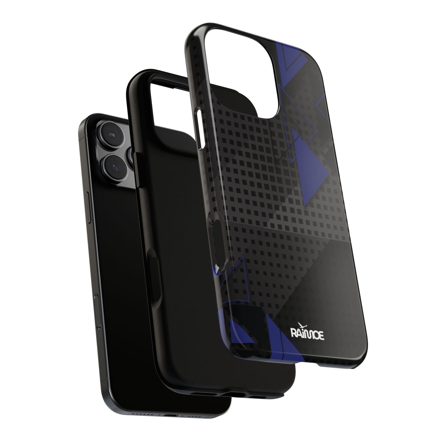 Funda resistente para iPhone (brillante) con diseño de triángulos