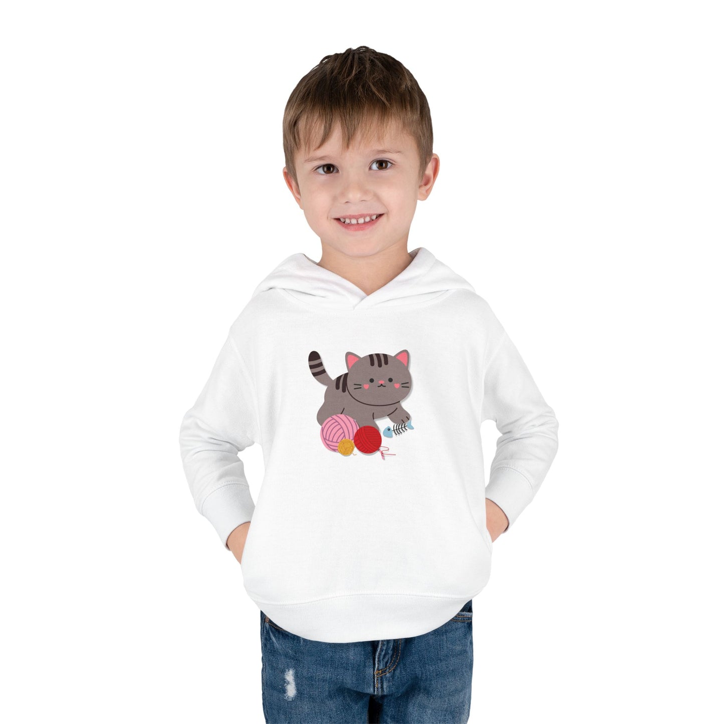 Cutie Kitten Toddler Fleece Hoodie