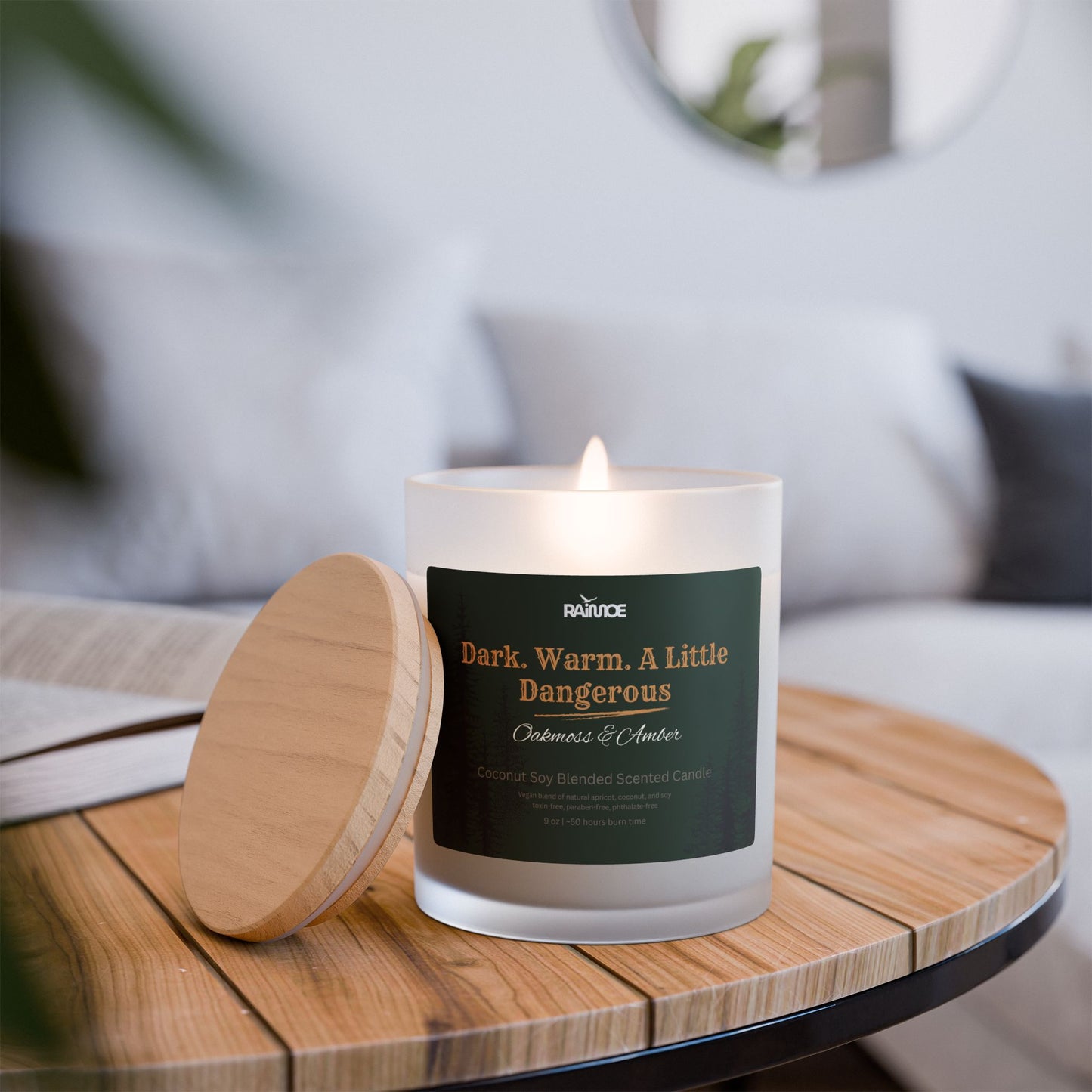 Frosted Glass Candle, 11 oz