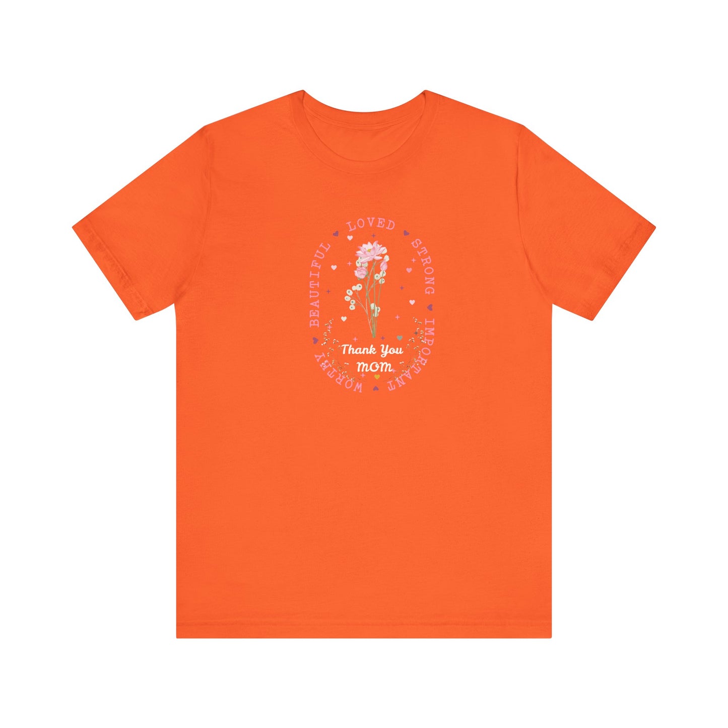 Mom Strength Pink Flower Graphic Tee