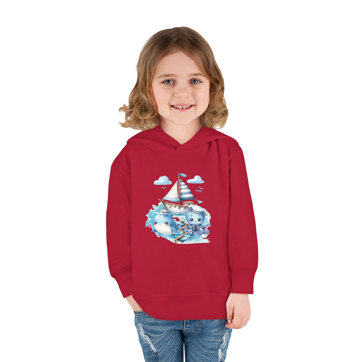 Nautical Sea Toddler Fleece Hoodie