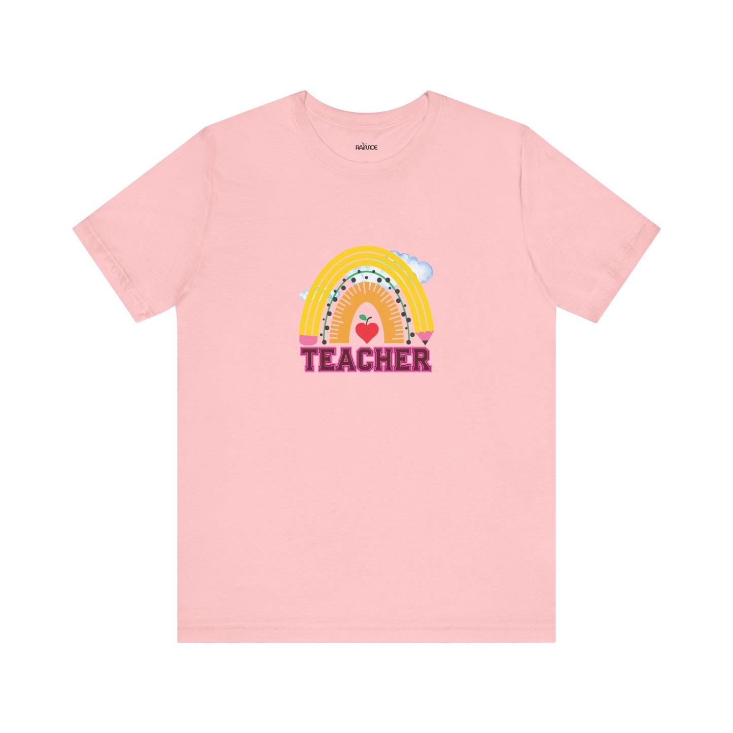 Rainbow Pencil Teacher Graphic T- Shirt