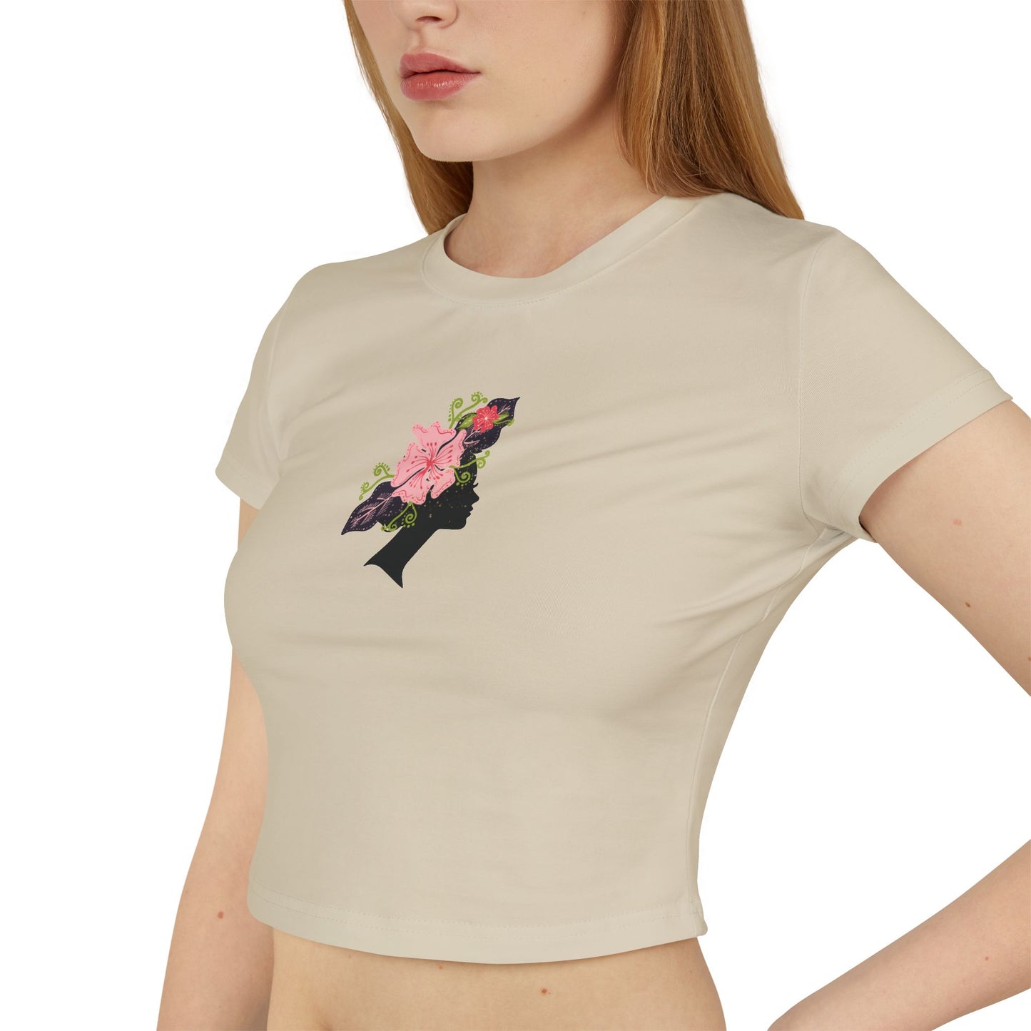 Batik Floral Woman Silhouette T-Shirt