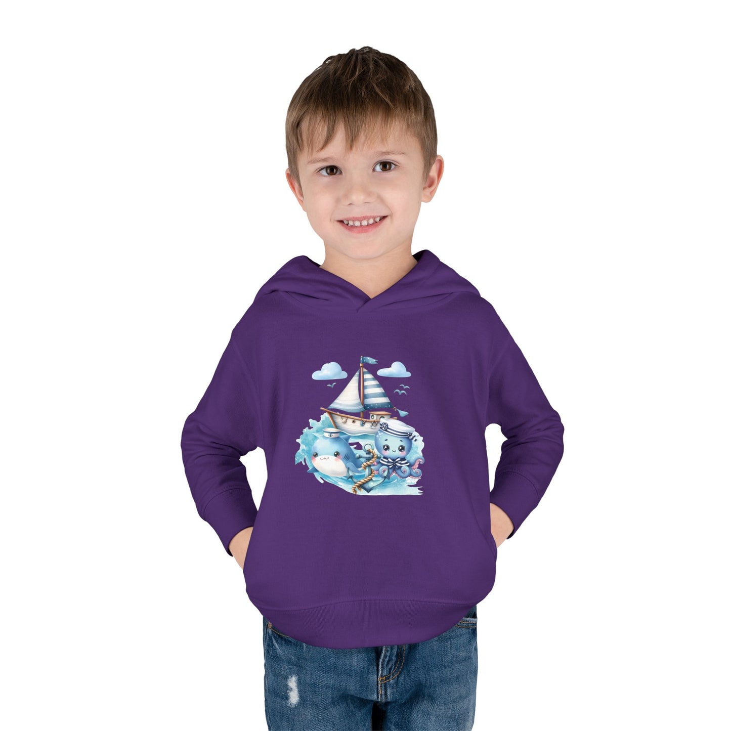 Nautical Sea Toddler Fleece Hoodie