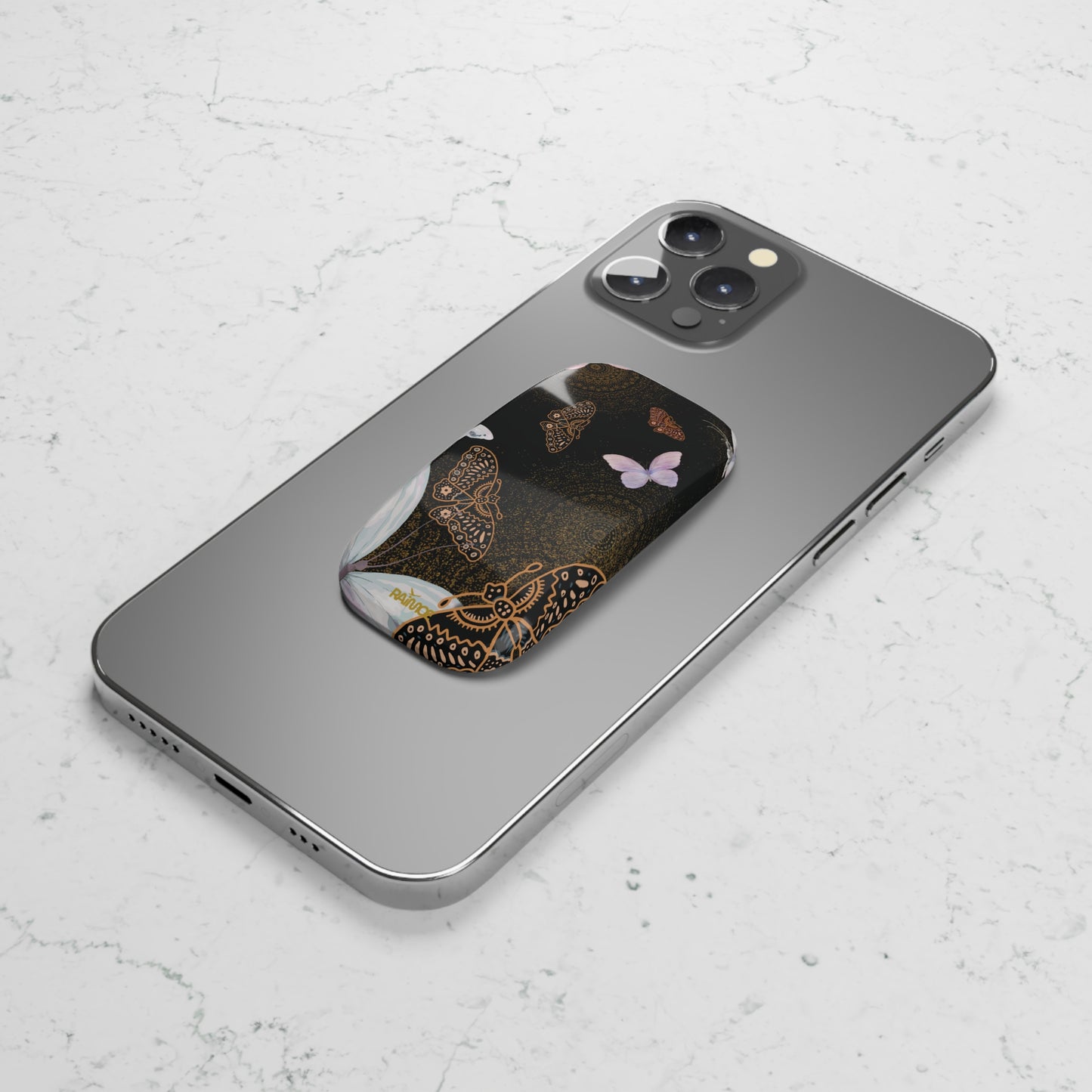 Spiral Butterfly Phone Click-On Grip