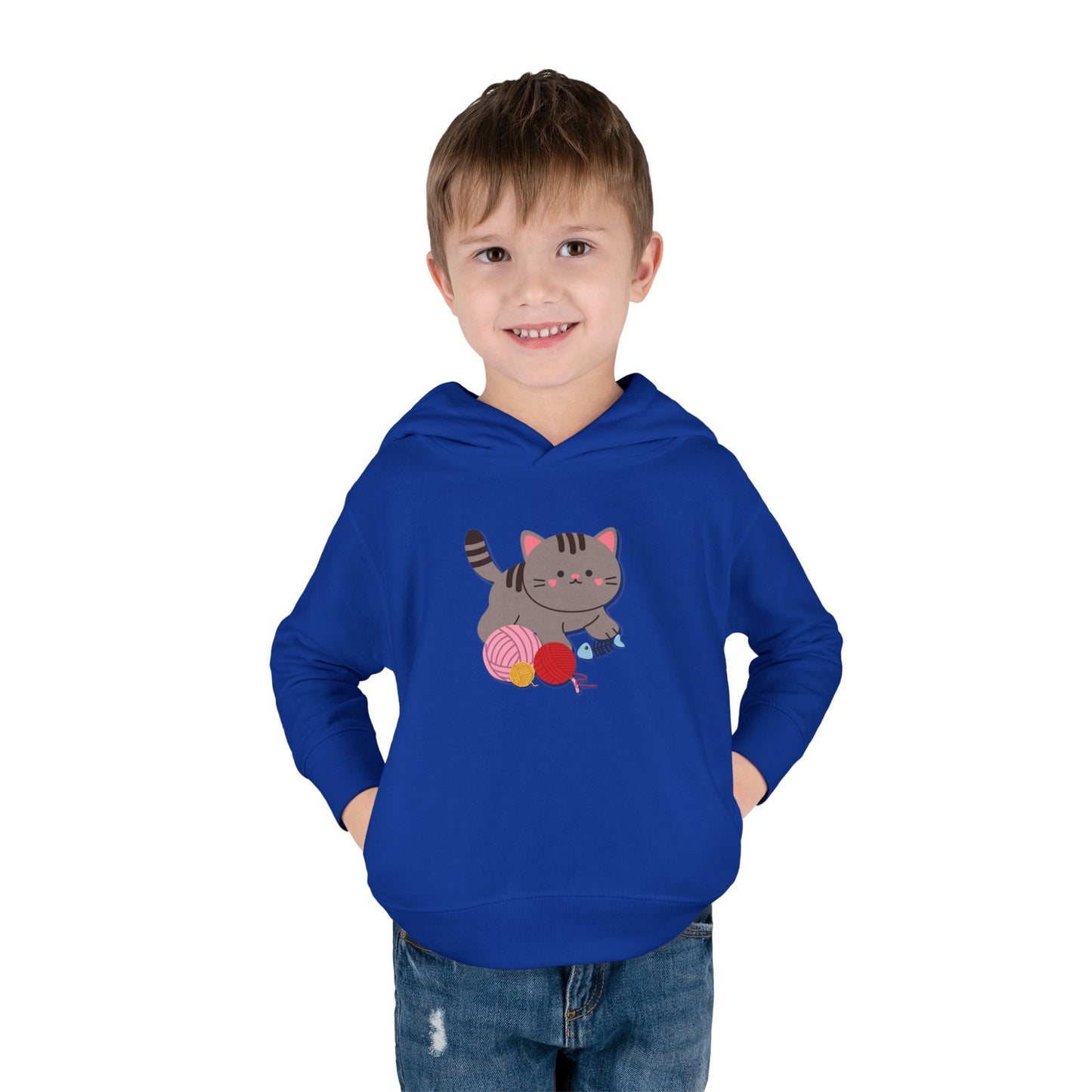 Cutie Kitten Toddler Fleece Hoodie