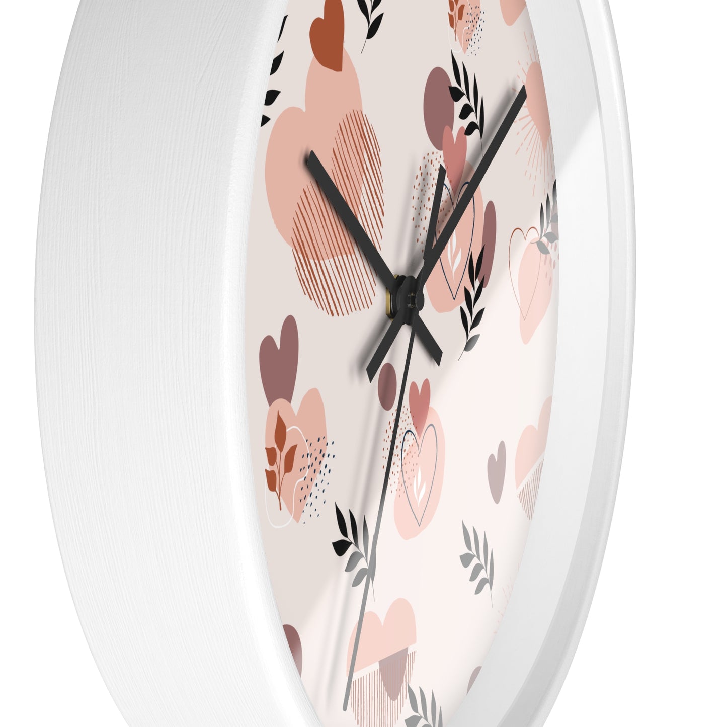 Romantic Heart Pattern Wall Clock