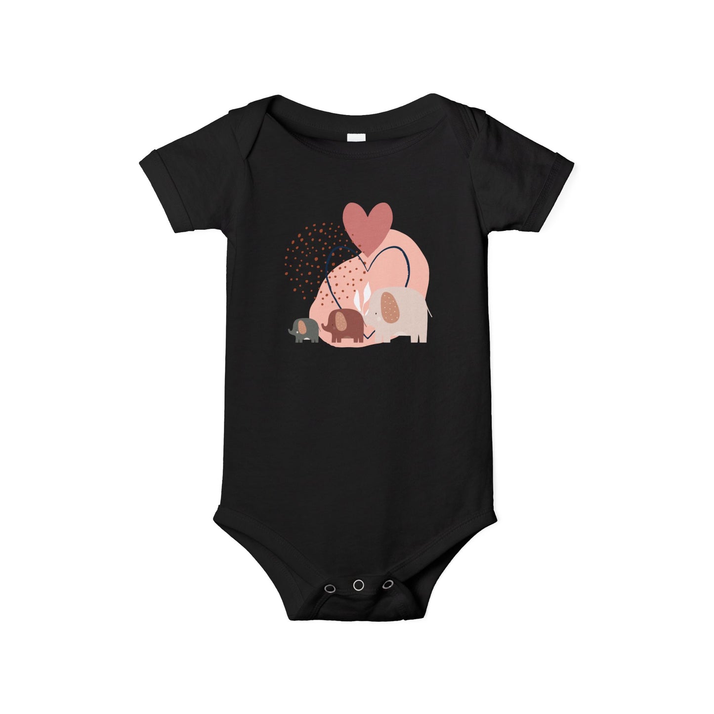 Love Elephants Short-Sleeve Bodysuit