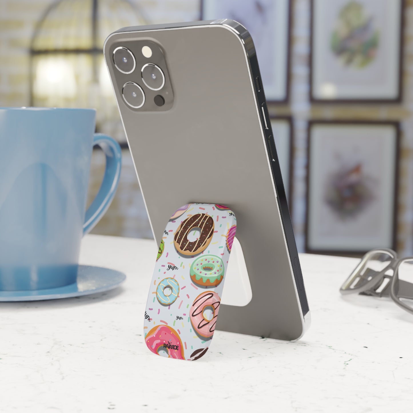 Agarre de clic para teléfono con forma de donut