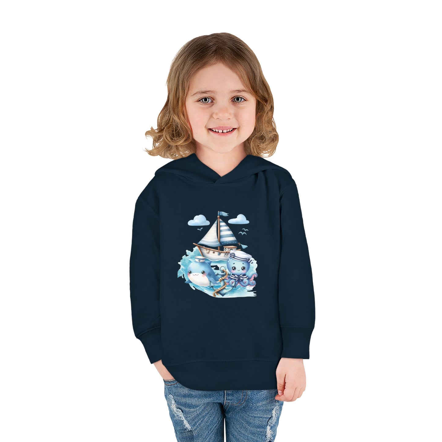 Nautical Sea Toddler Fleece Hoodie