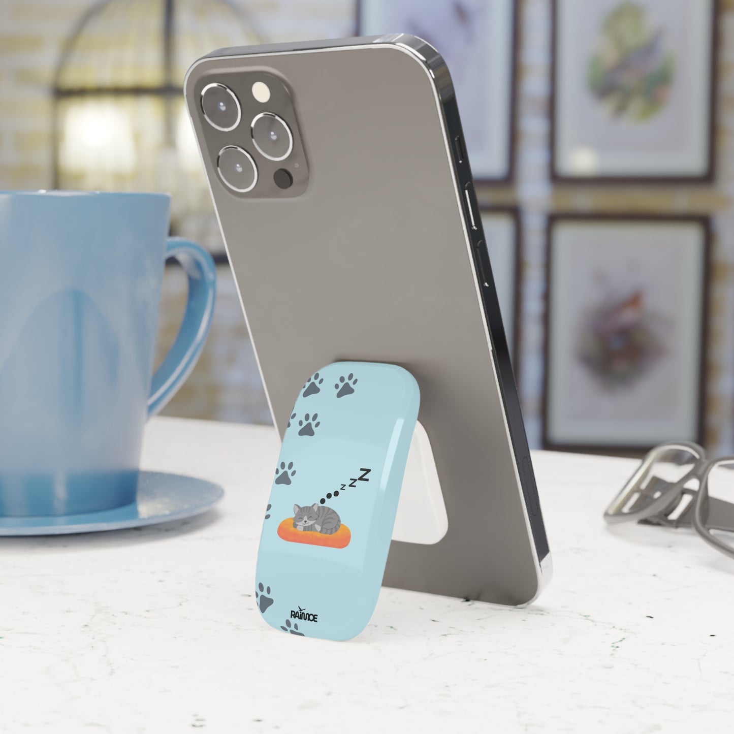Snoozy Kitty Phone Click-On Grip