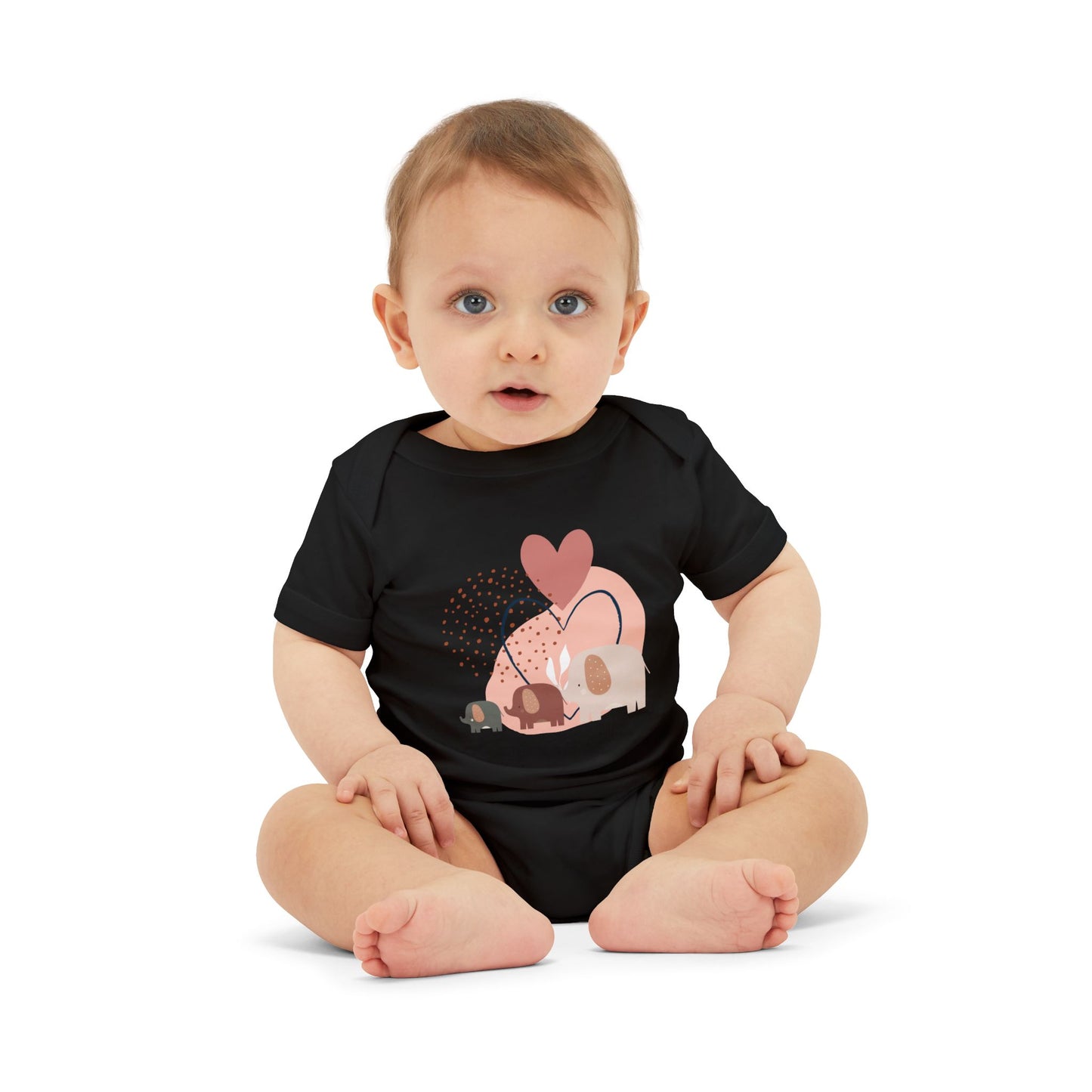 Love Elephants Short-Sleeve Bodysuit