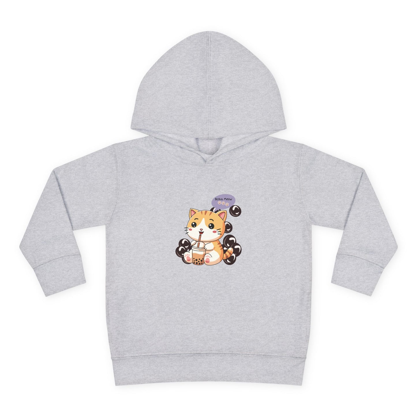 Kitten Bubble Tea Toddler Fleece Hoodie