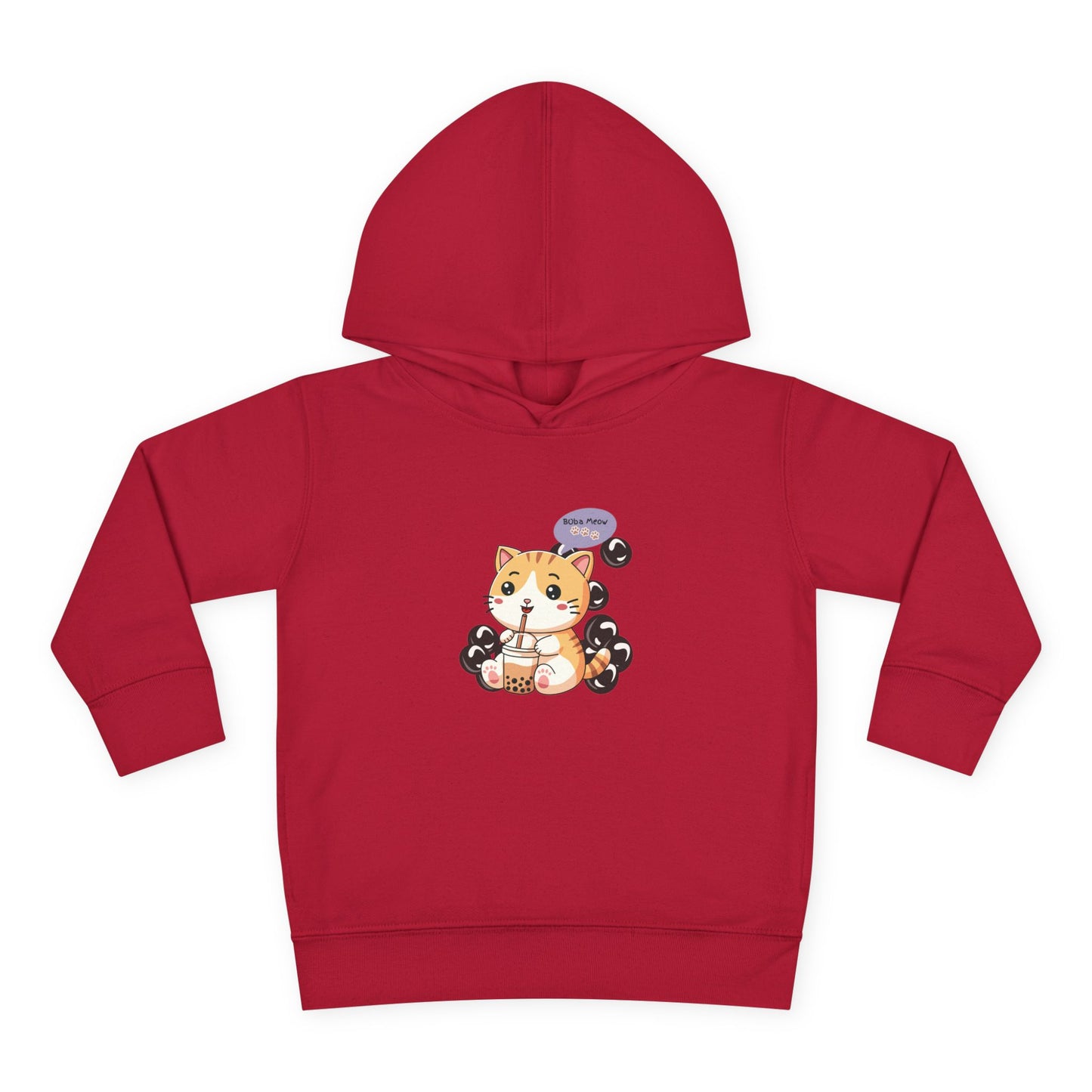 Kitten Bubble Tea Toddler Fleece Hoodie
