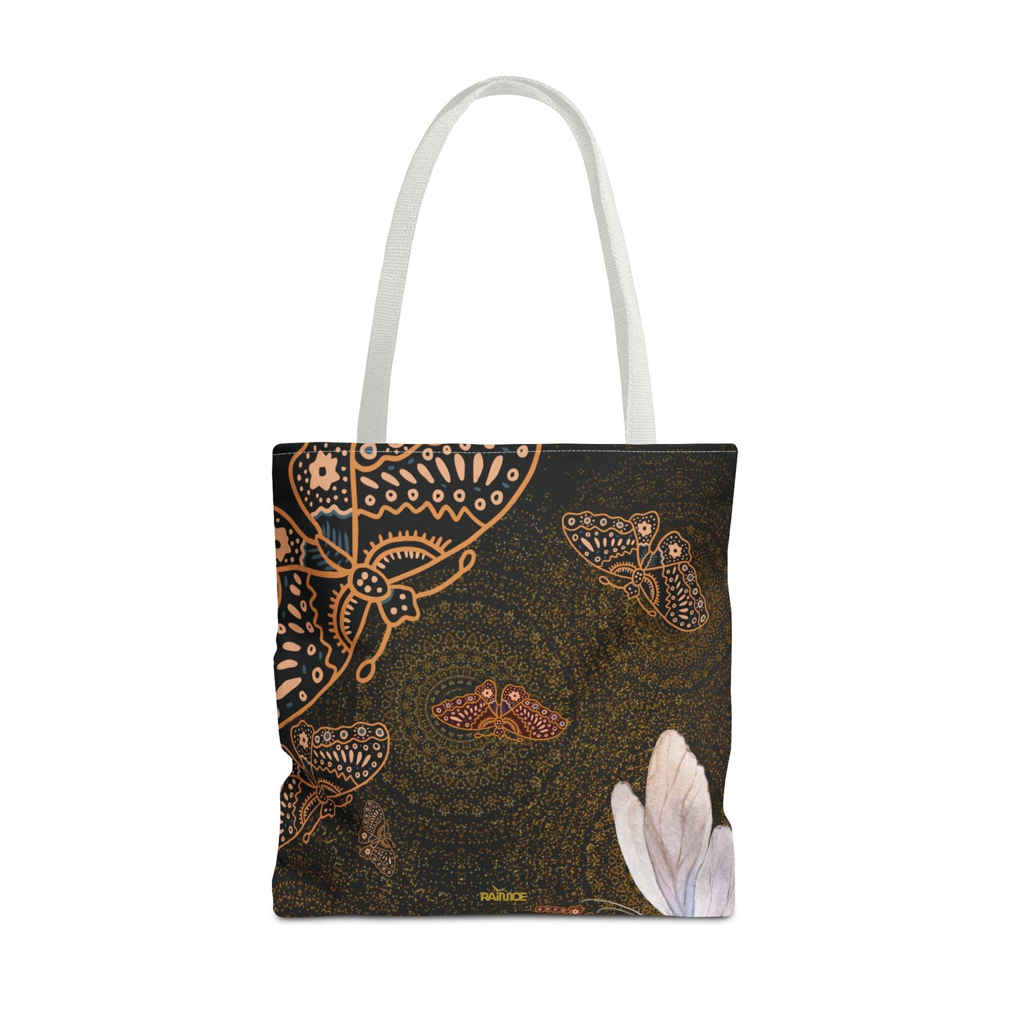 Bolsa de mano con mariposas en espiral