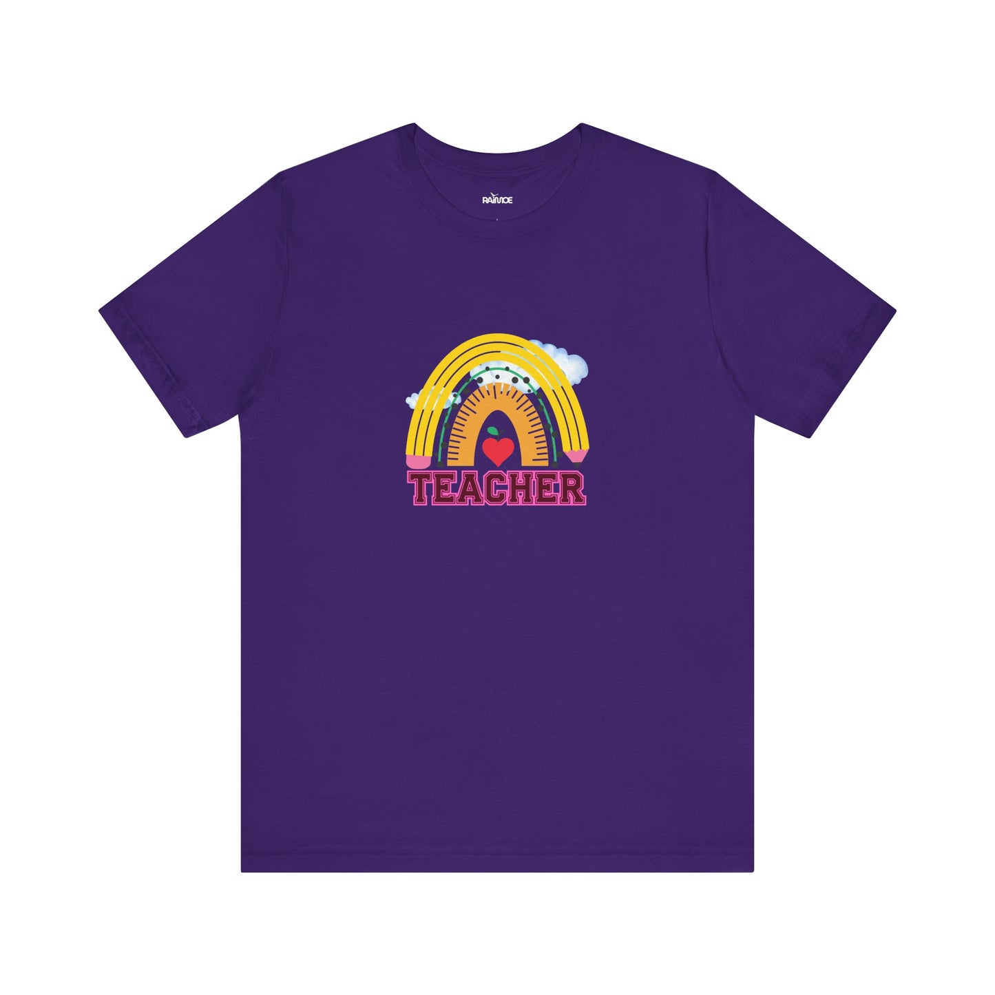 Rainbow Pencil Teacher Graphic T- Shirt