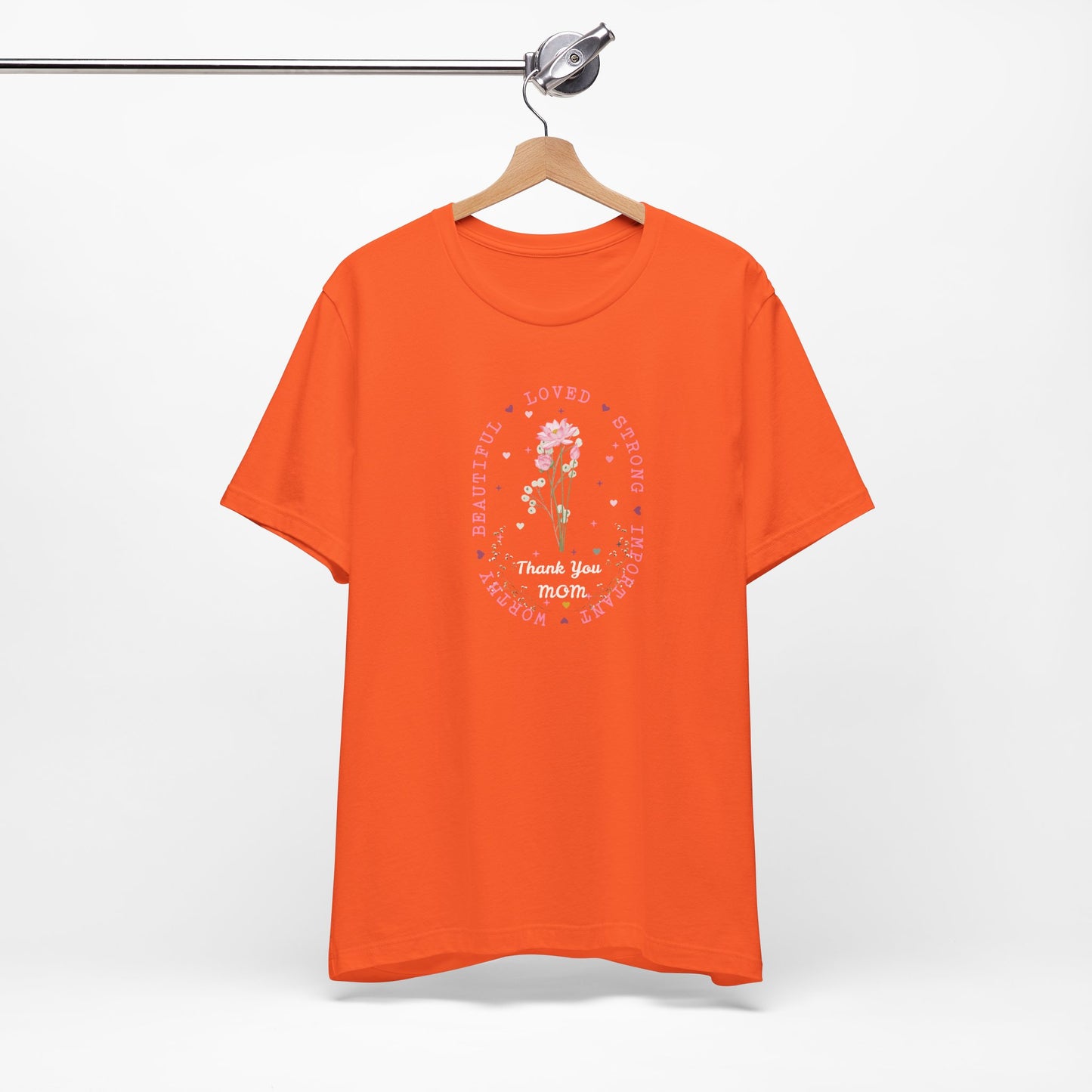 Mom Strength Pink Flower Graphic Tee