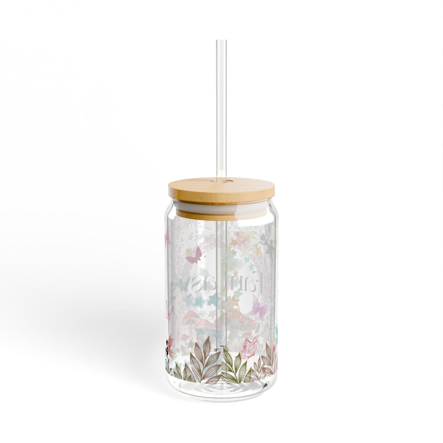 Fantasy Sipper Glass Cup with Lid - 16oz
