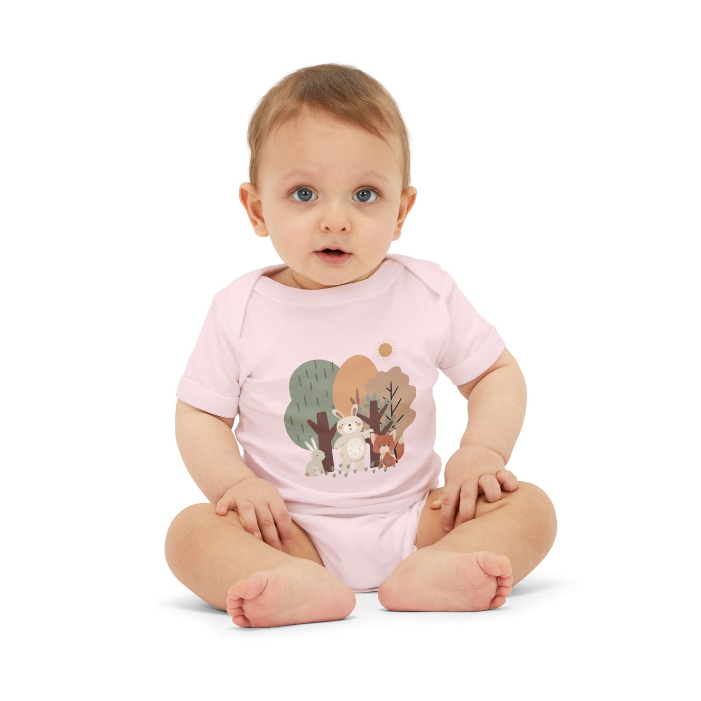 Woodland Animal Short-Sleeve Bodysuit