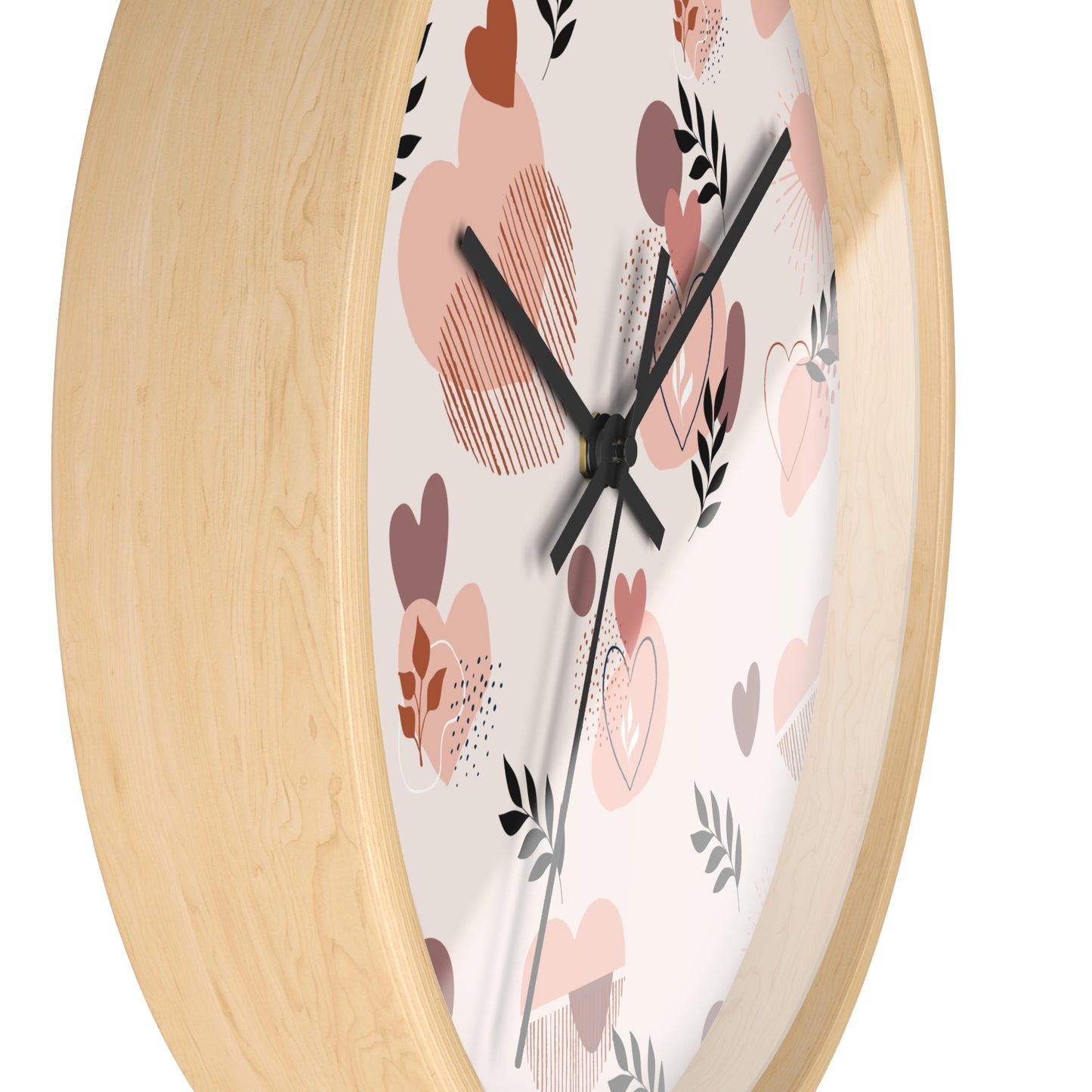 Romantic Heart Pattern Wall Clock