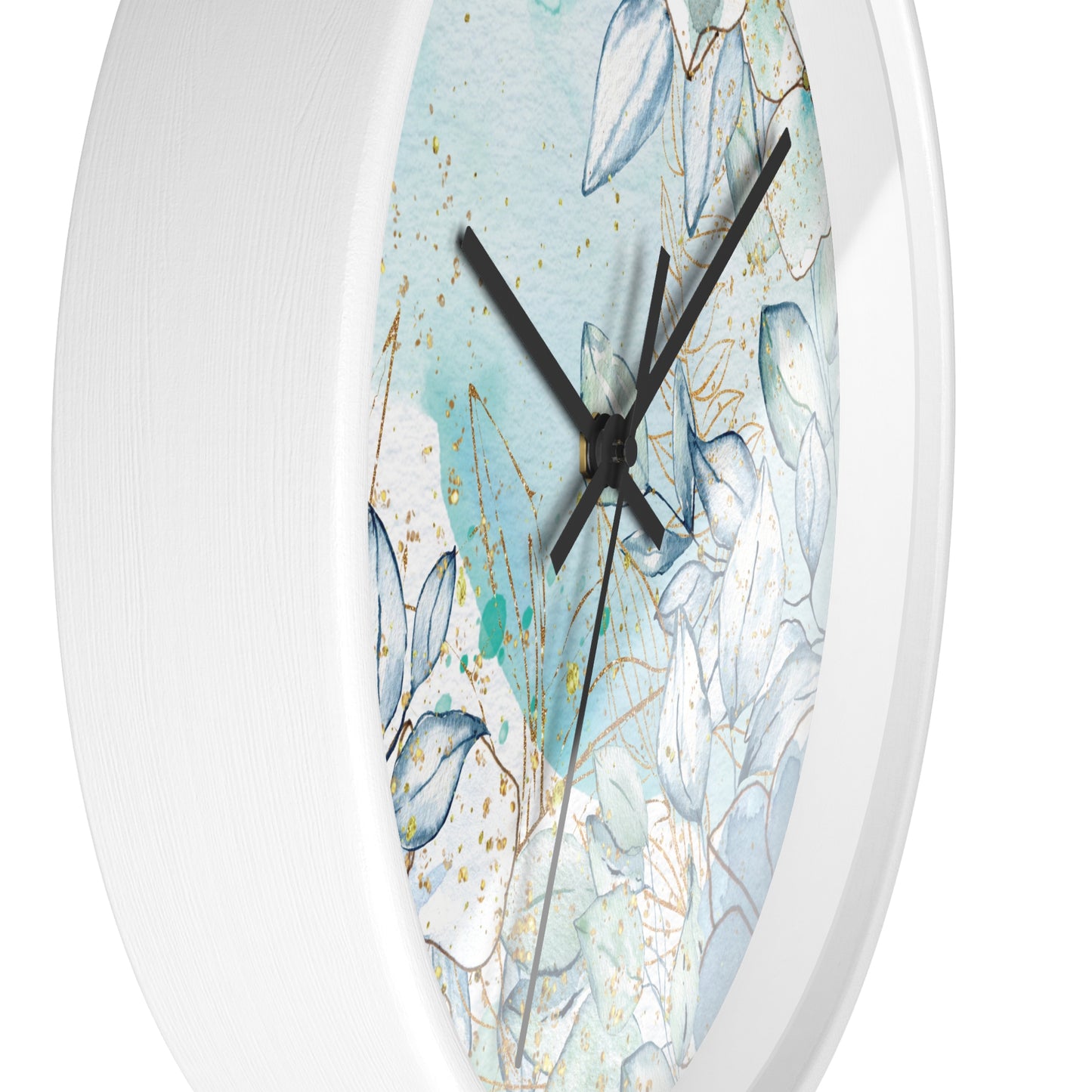 Watercolor Spring Floral Wall Clock