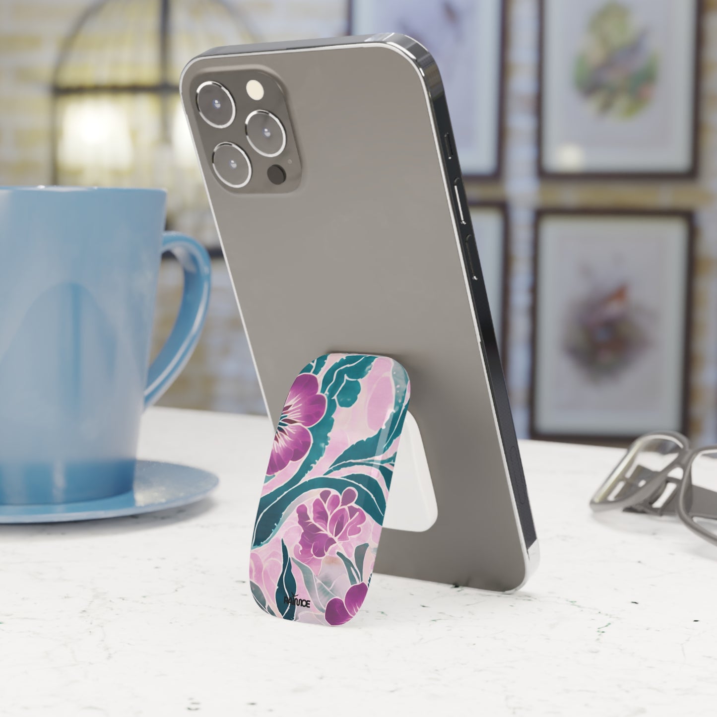 Agarre de clic para teléfono Purple Beauty