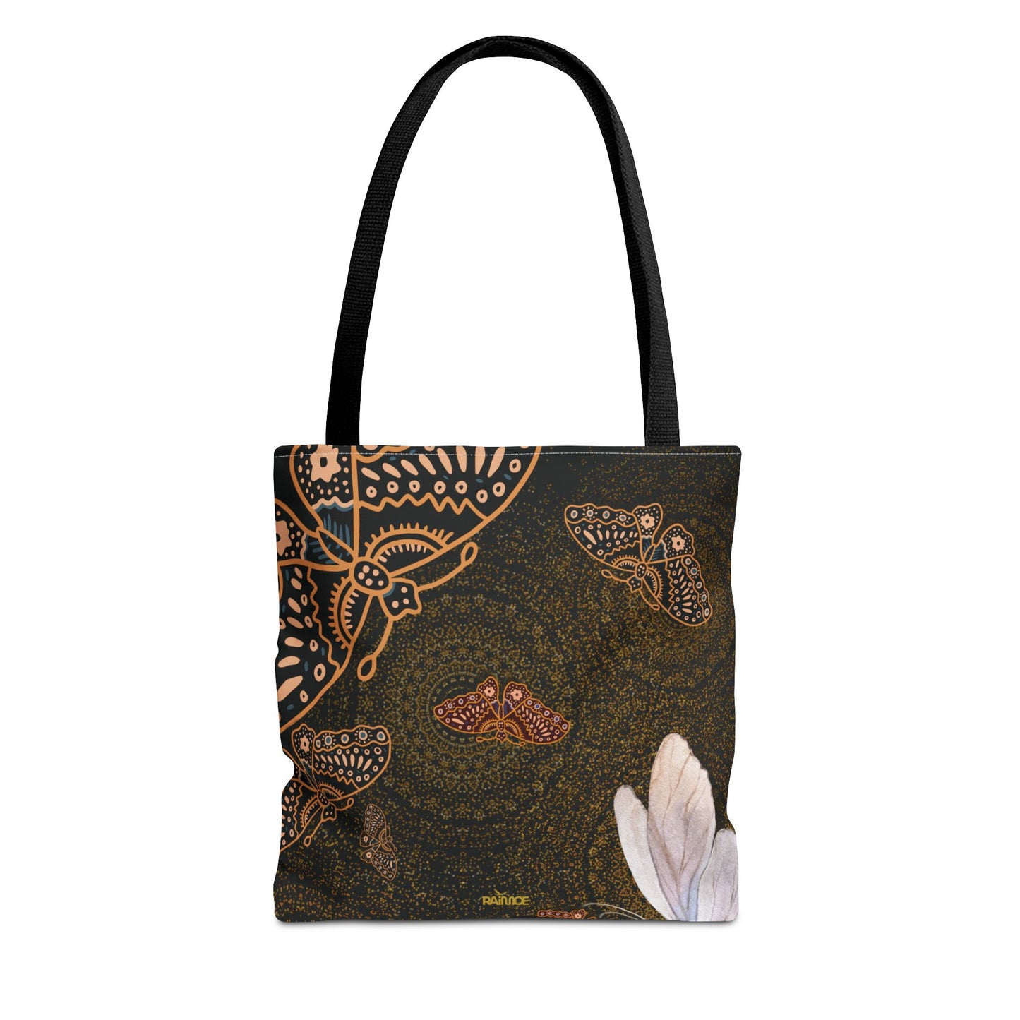 Bolsa de mano con mariposas en espiral