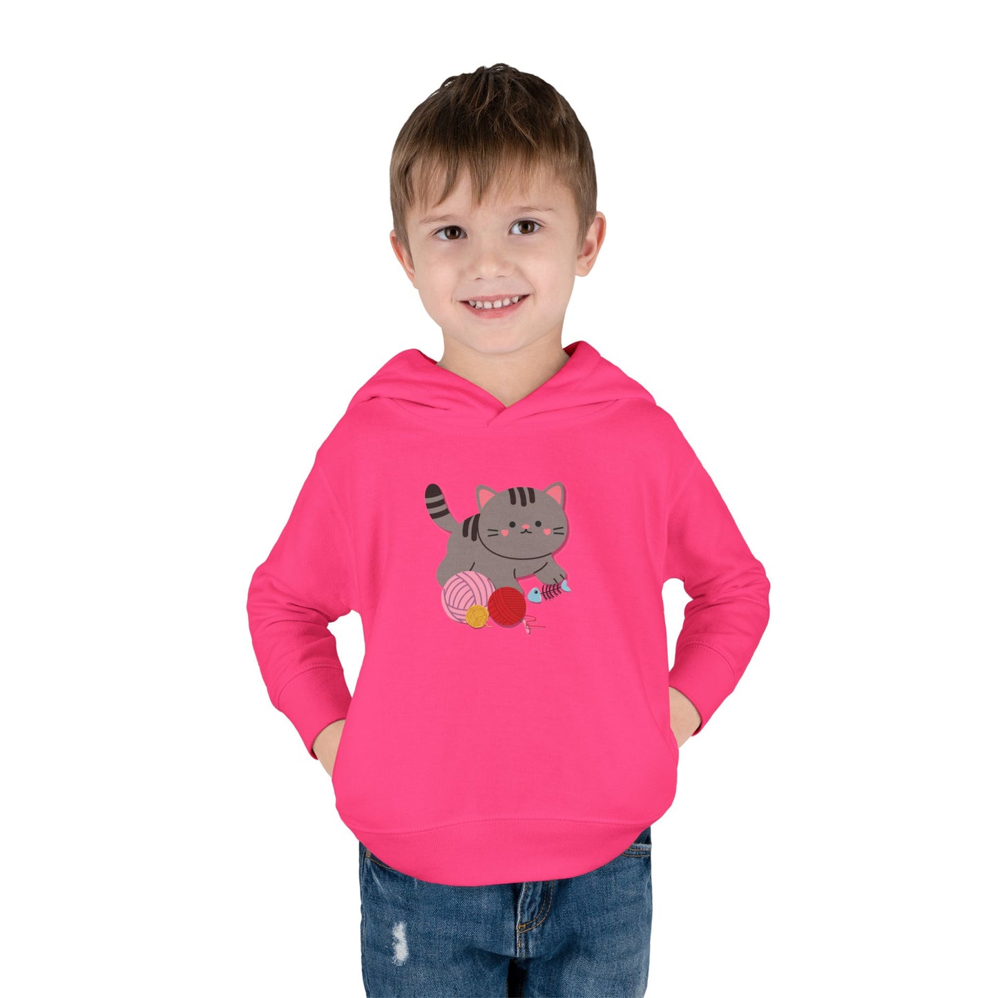Cutie Kitten Toddler Fleece Hoodie