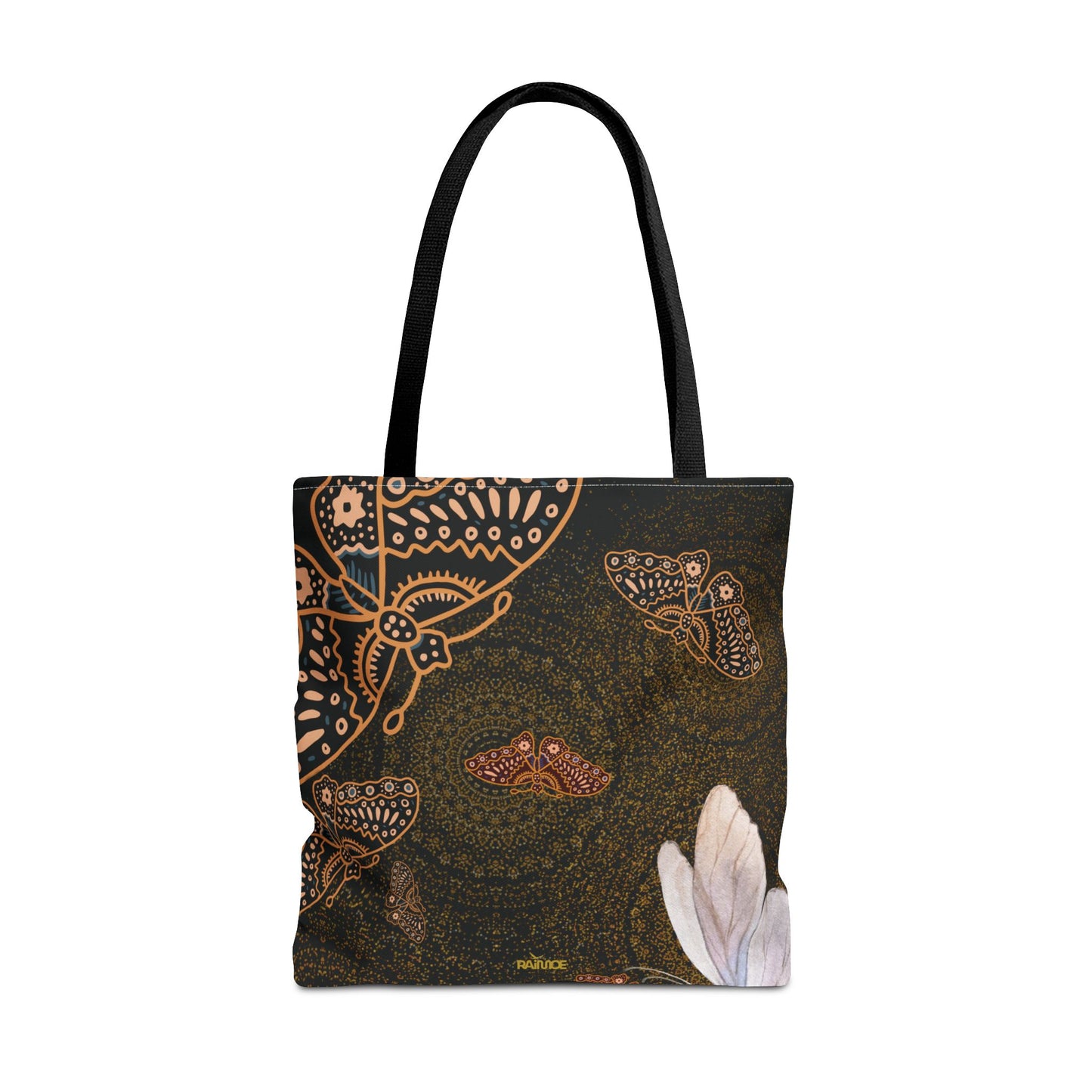 Bolsa de mano con mariposas en espiral