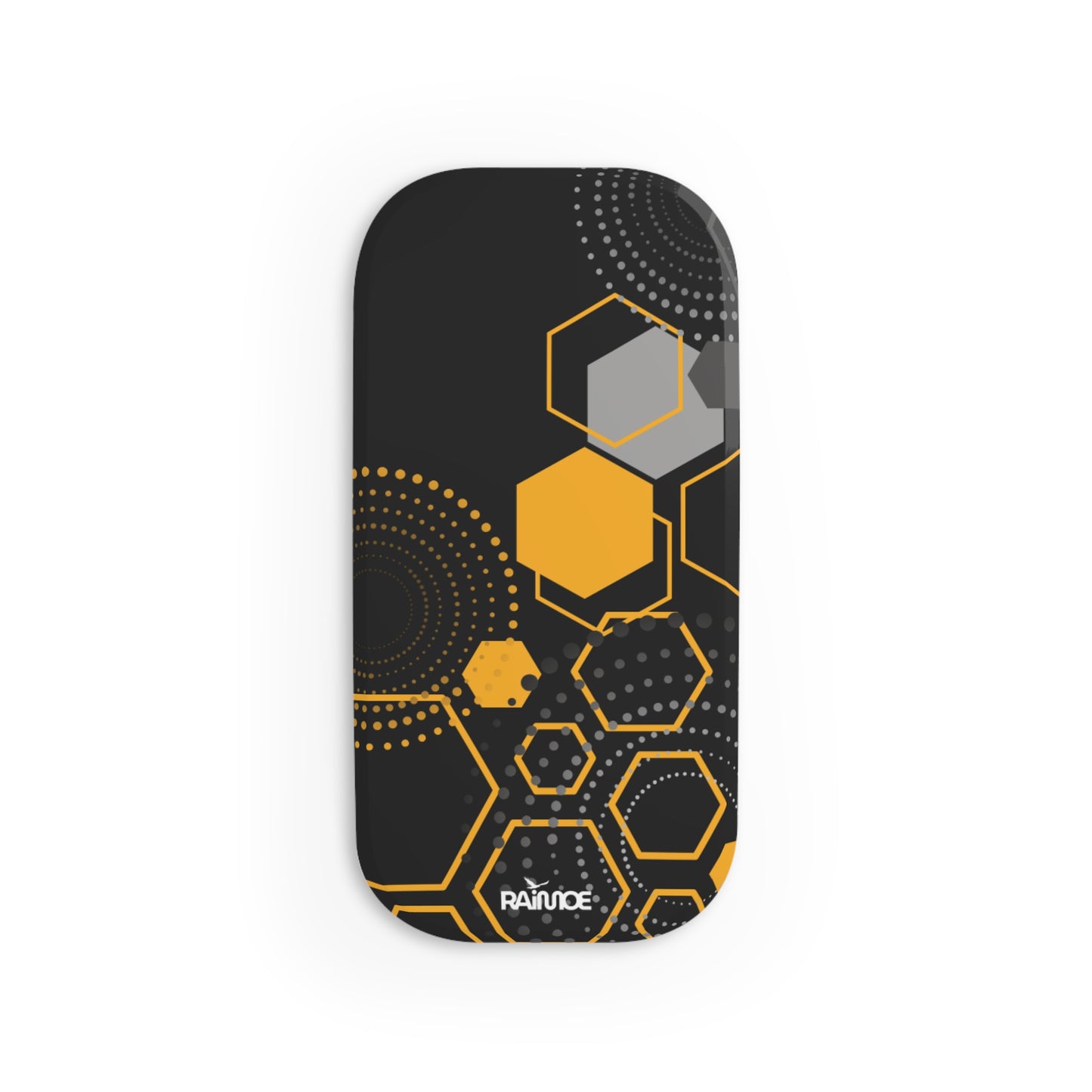 Agarre hexagonal negro con clic para teléfono
