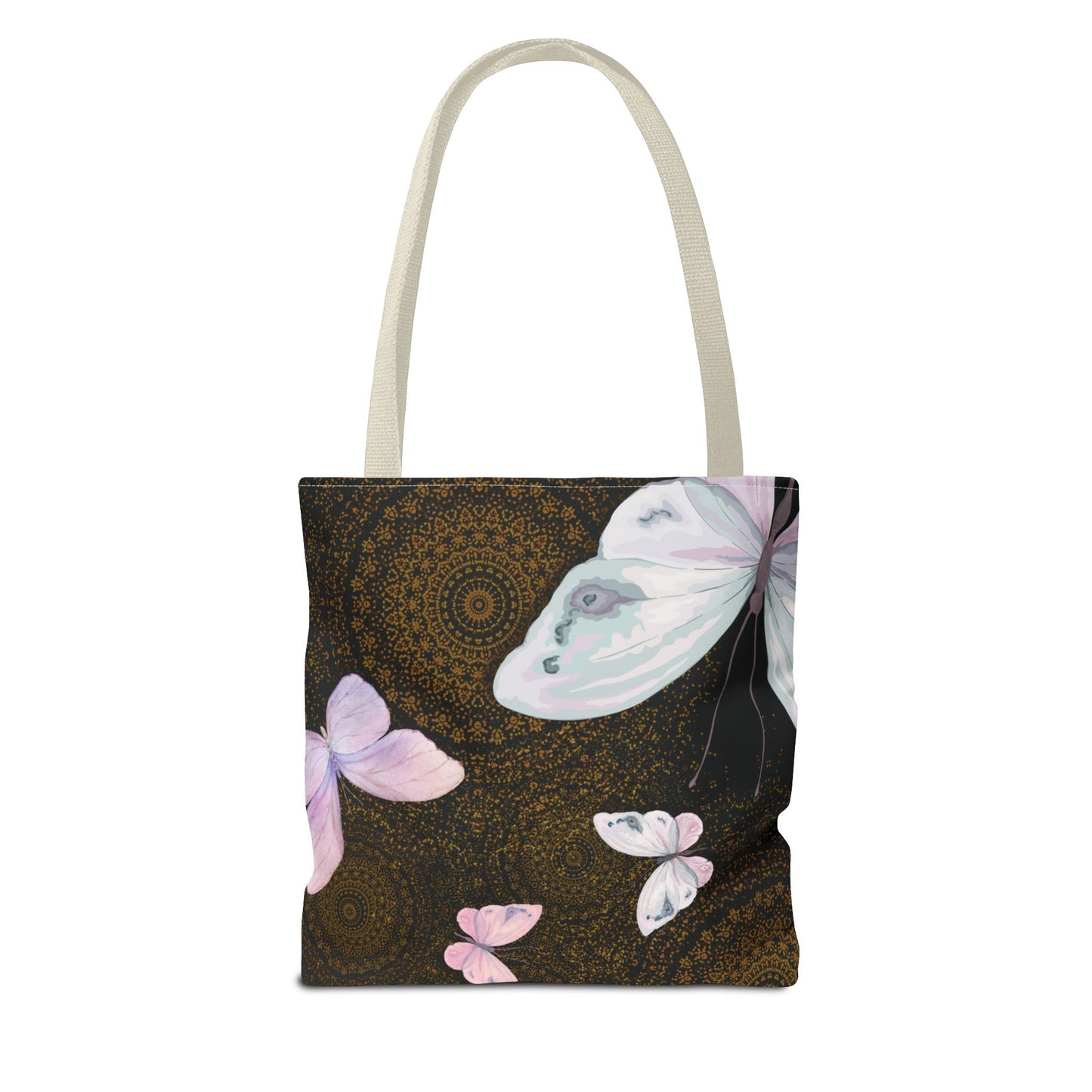Bolsa de mano con mariposas en espiral