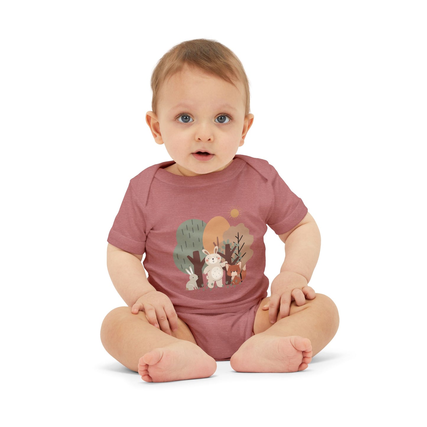 Woodland Animal Short-Sleeve Bodysuit